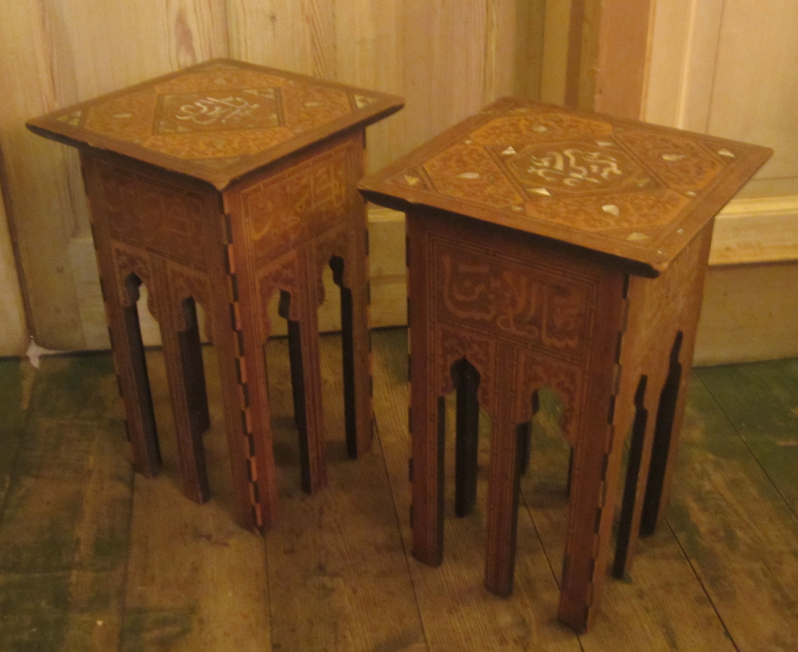PAIR OF SMALL LIBERTY STYLE SIDE TABLES