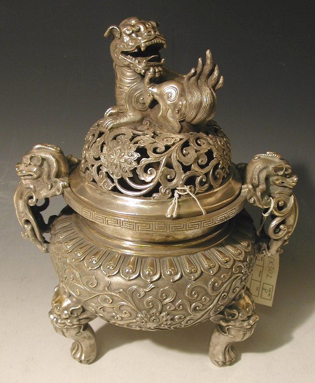 A plated koro and cover,