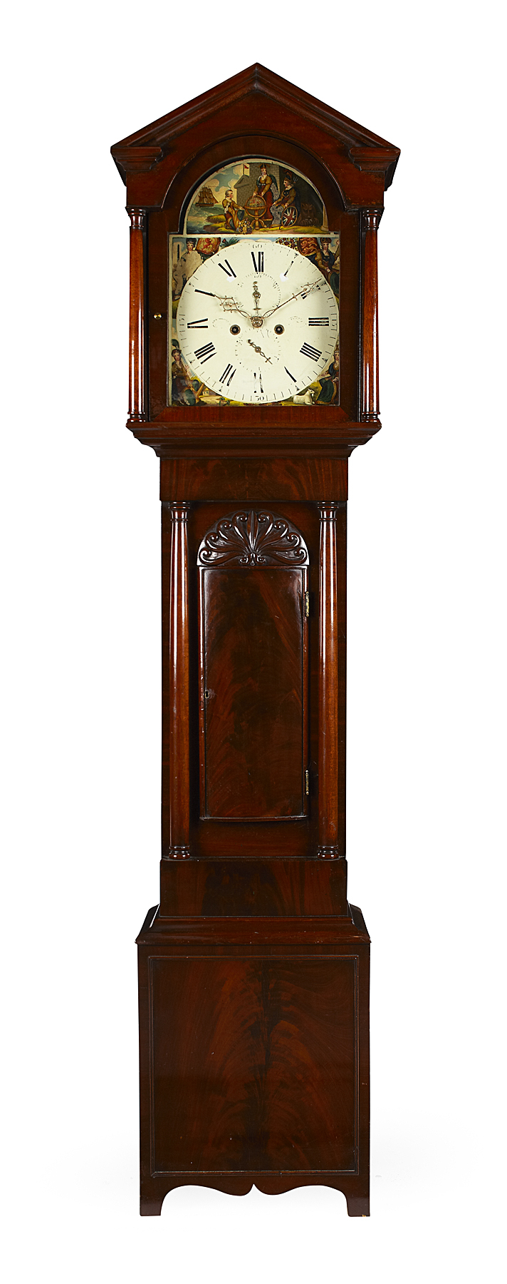 GEORGE IV MAHOGANY LONGCASE CLOCK