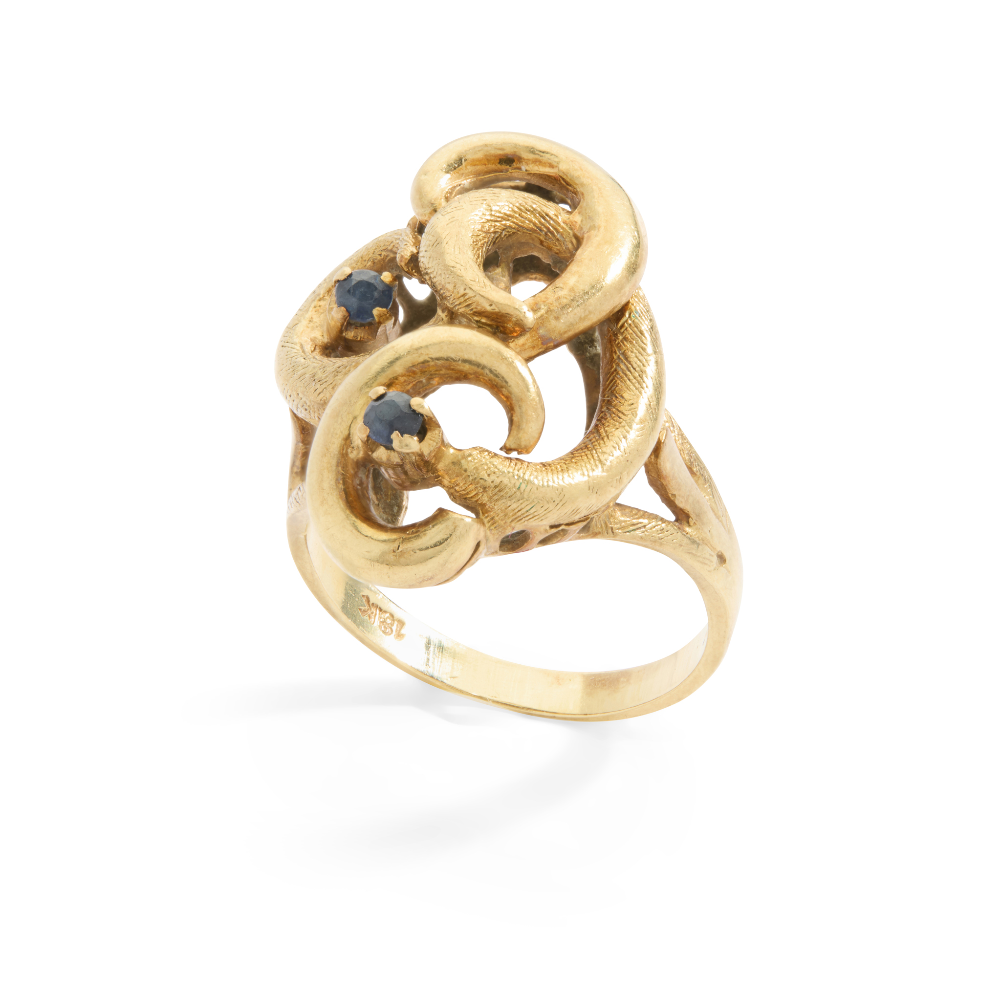 A sapphire dress ring