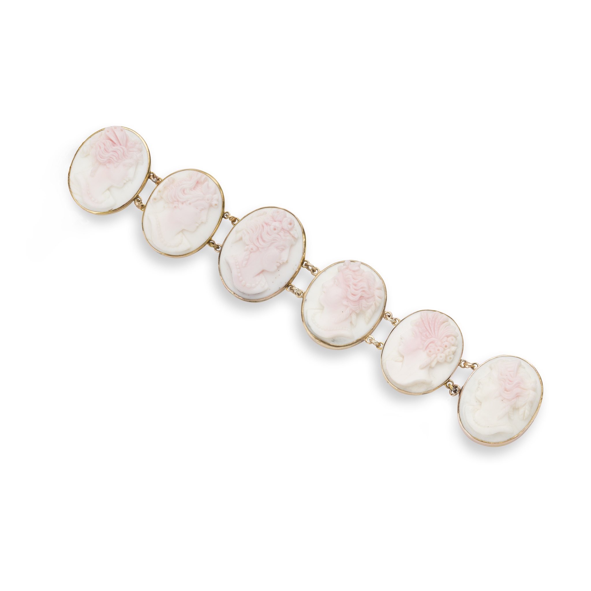 A coral cameo bracelet