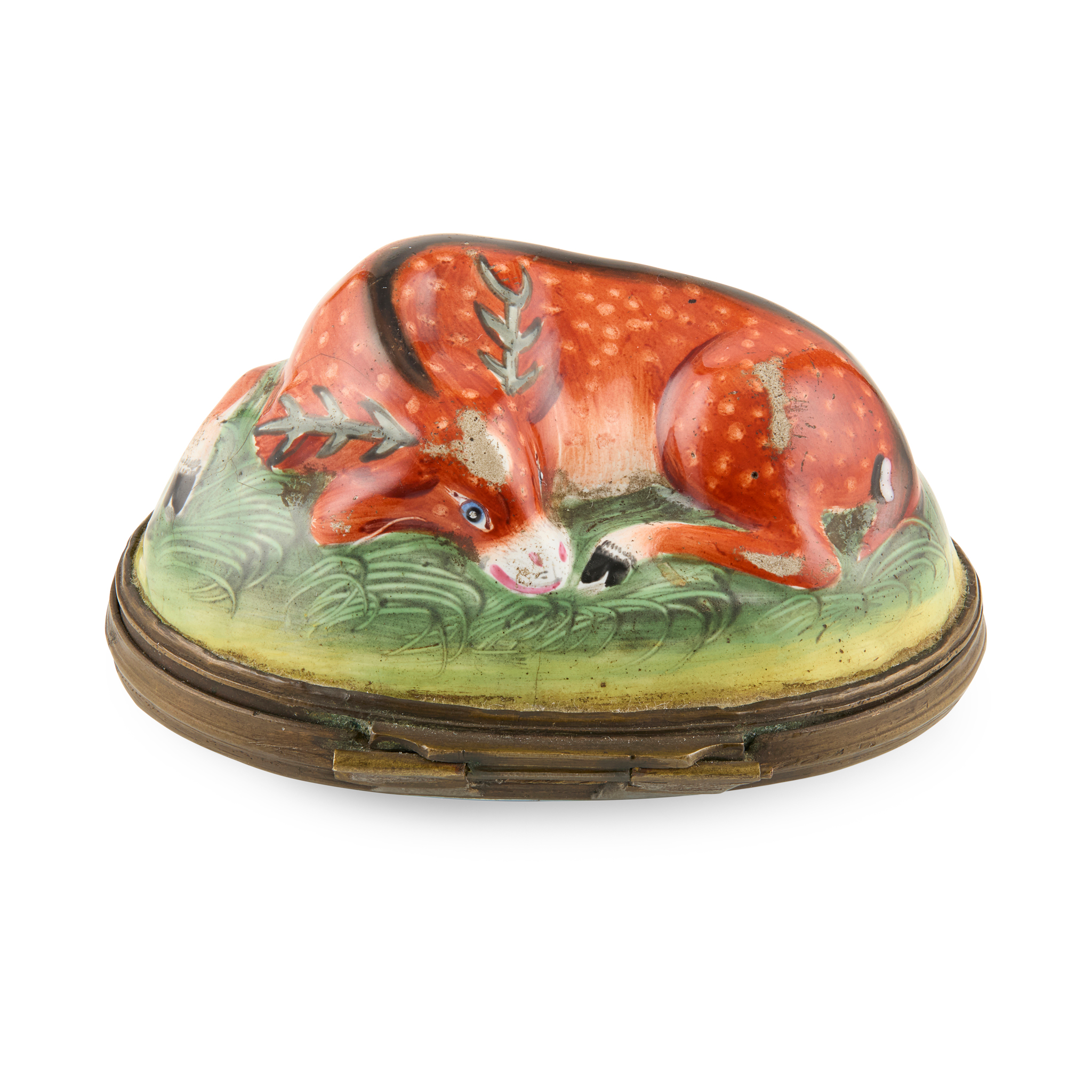 BILSTON ENAMEL BONBONNIERE