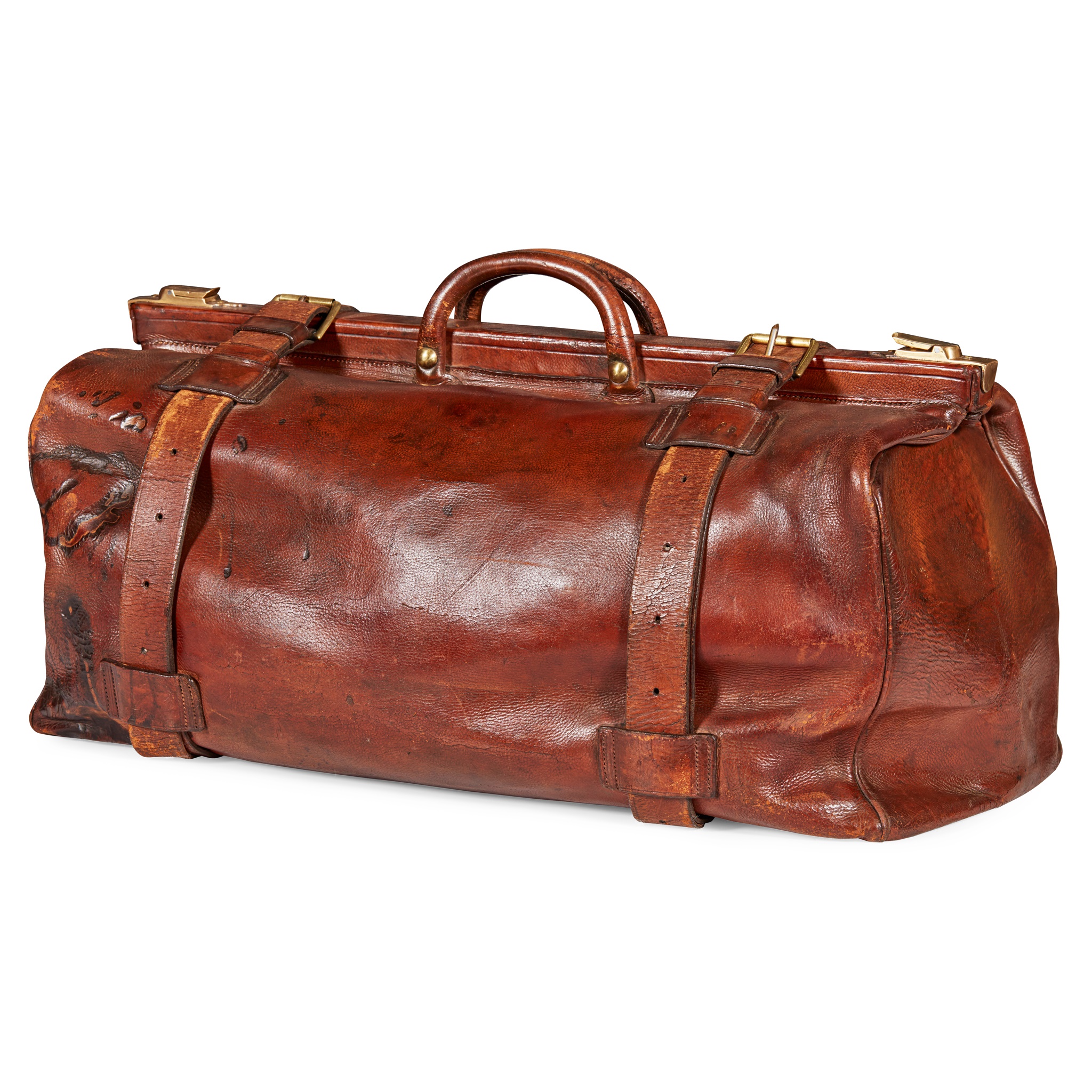 LARGE LEATHER GLADSTONE BAG
