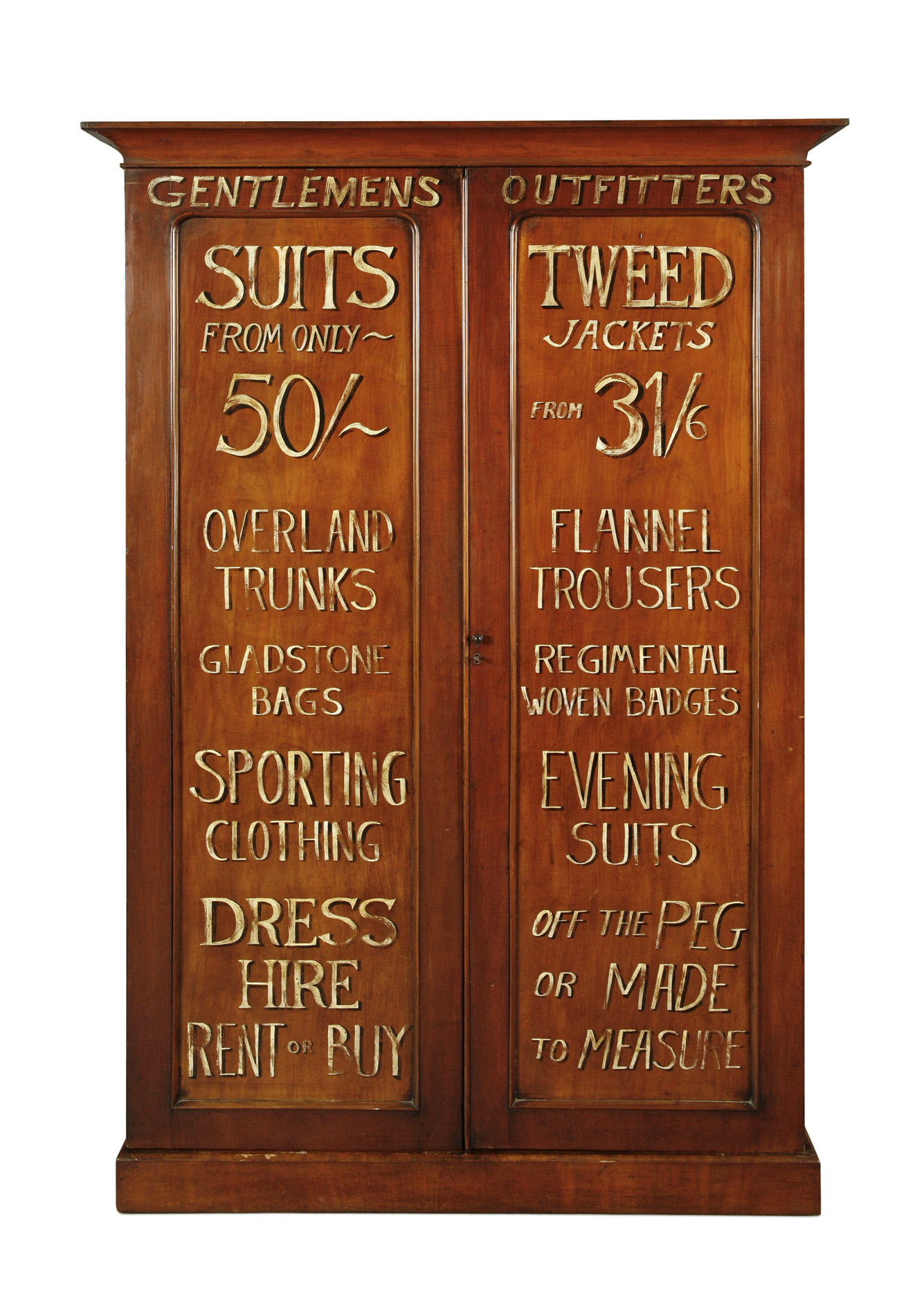 OVER PAINTED TWO DOOR WARDROBE