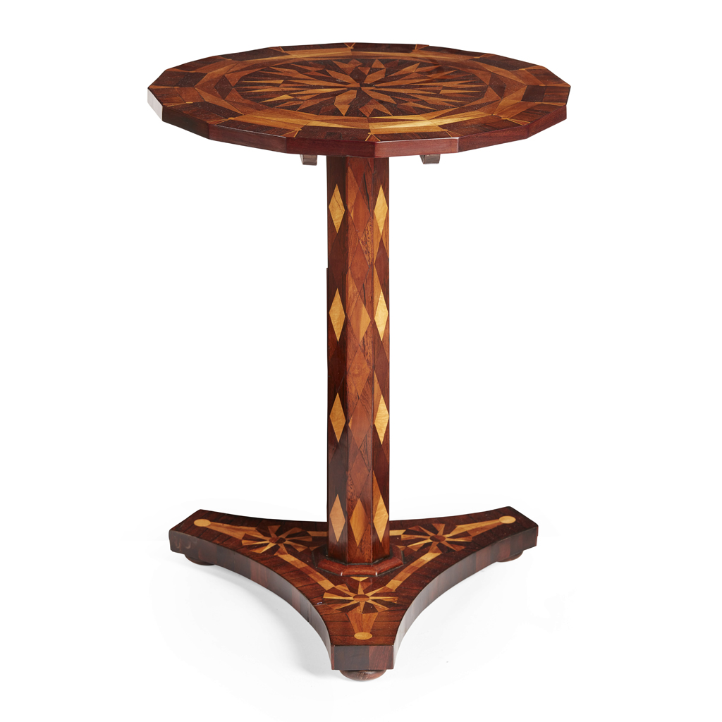 LATE REGENCY SPECIMEN WOOD OCCASIONAL TABLE