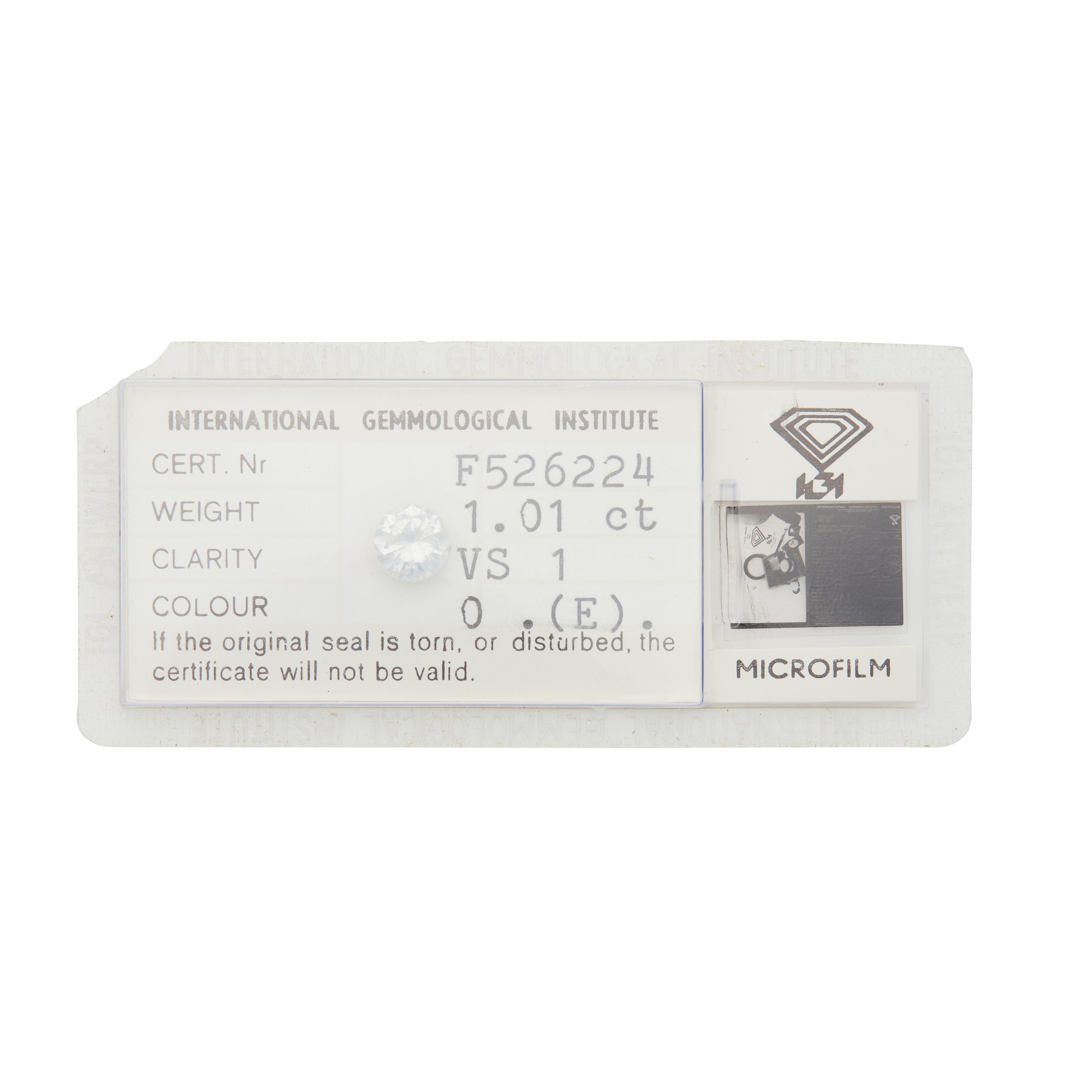 A loose round brilliant-cut diamond