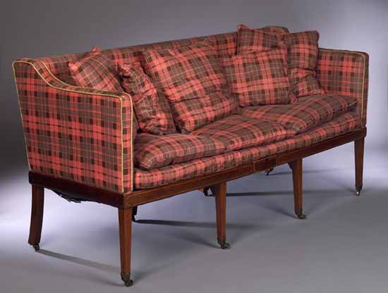 An early 19th century mahogany sofa