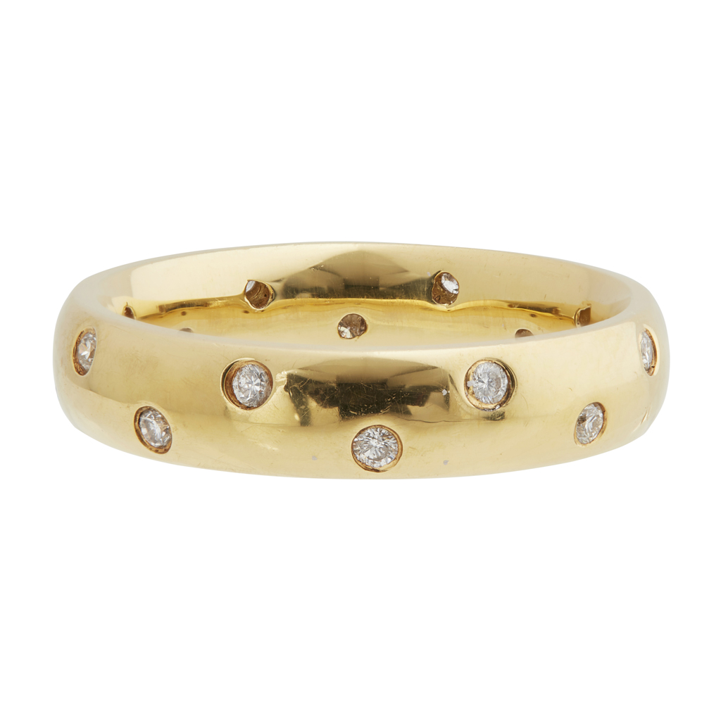 A diamond set eternity ring