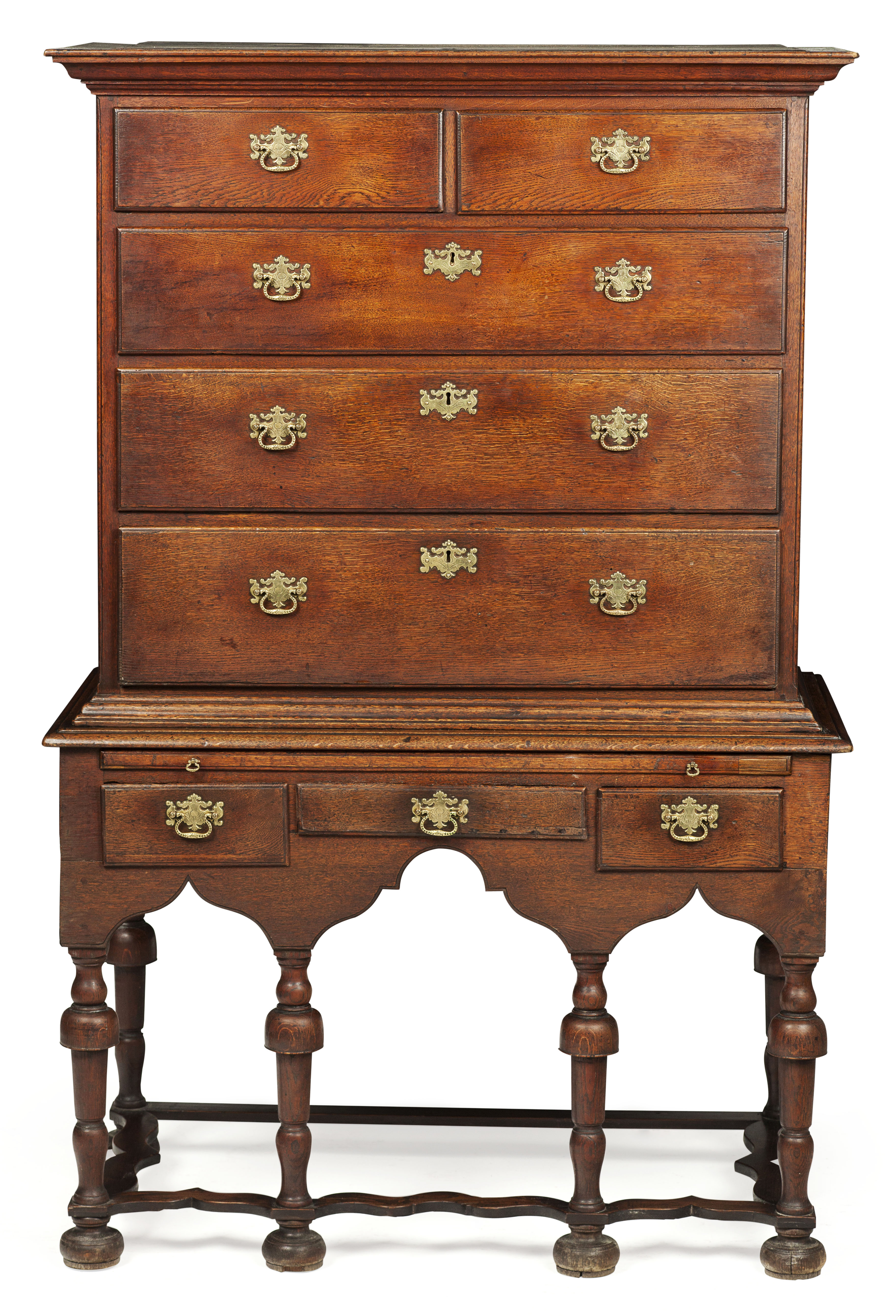 GEORGE I OAK CHEST ON STAND
