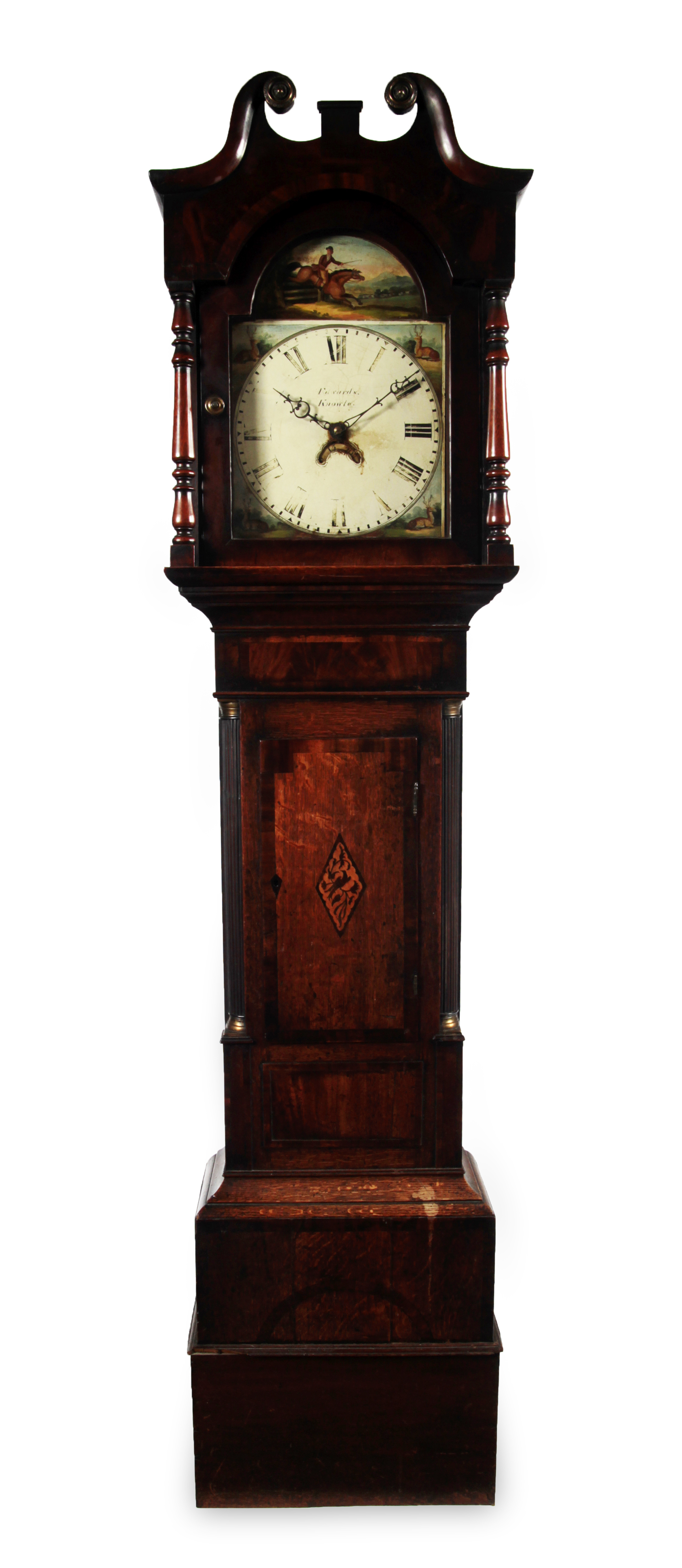 A late 18th/early 19th century mahogany and oak longcase clock By Edwards, Knowle