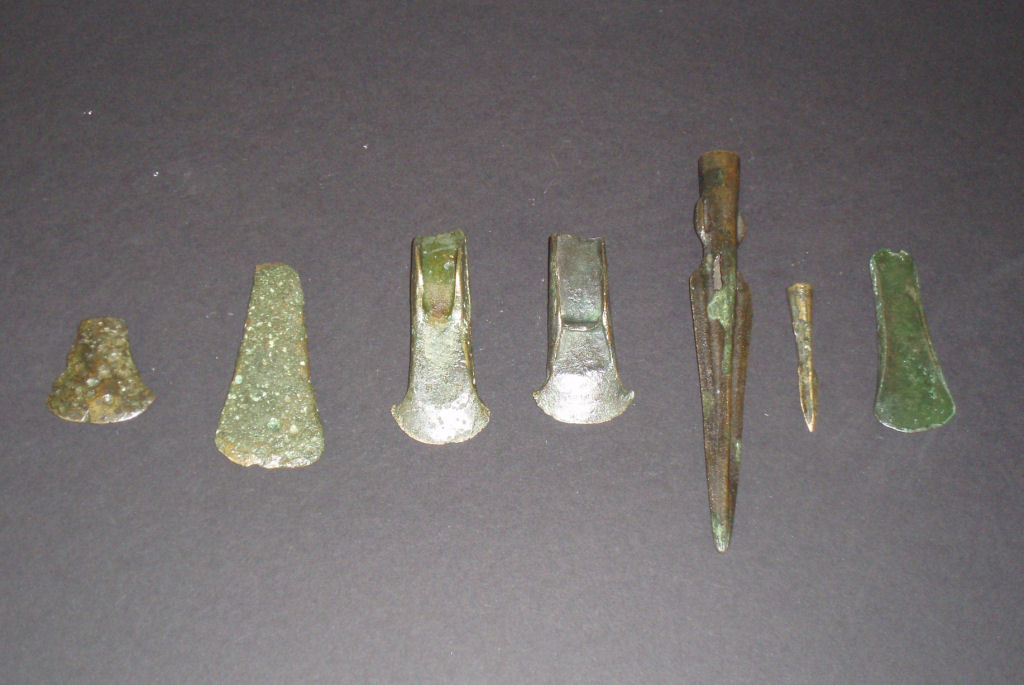 A collection of Bronze Age and later implements