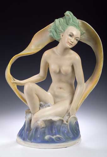 A Lenci figure of a sea nymph,