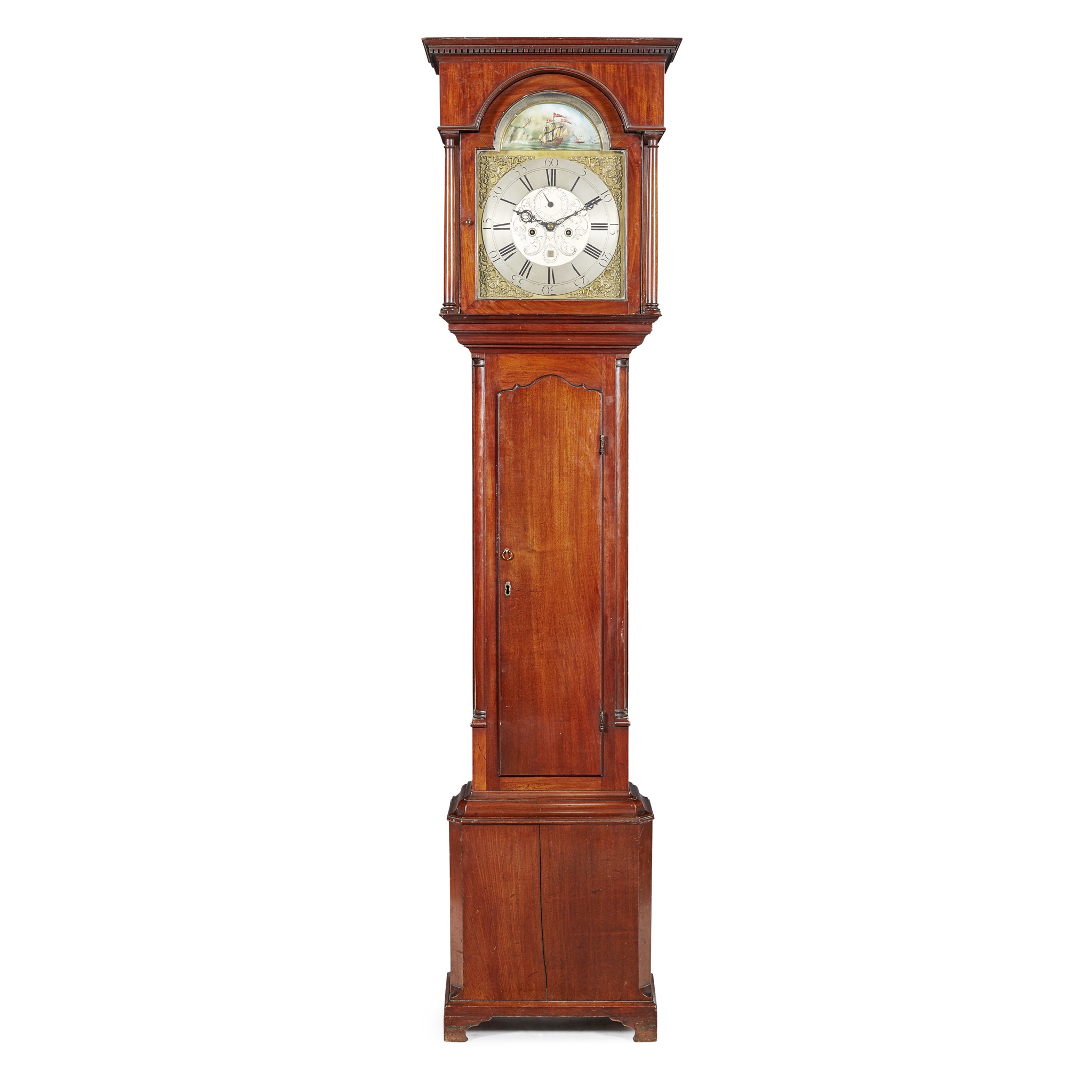 GEORGE III MAHOGANY LONGCASE AUTOMATA CLOCK BY THOMAS FAYRER, LANCASTER
