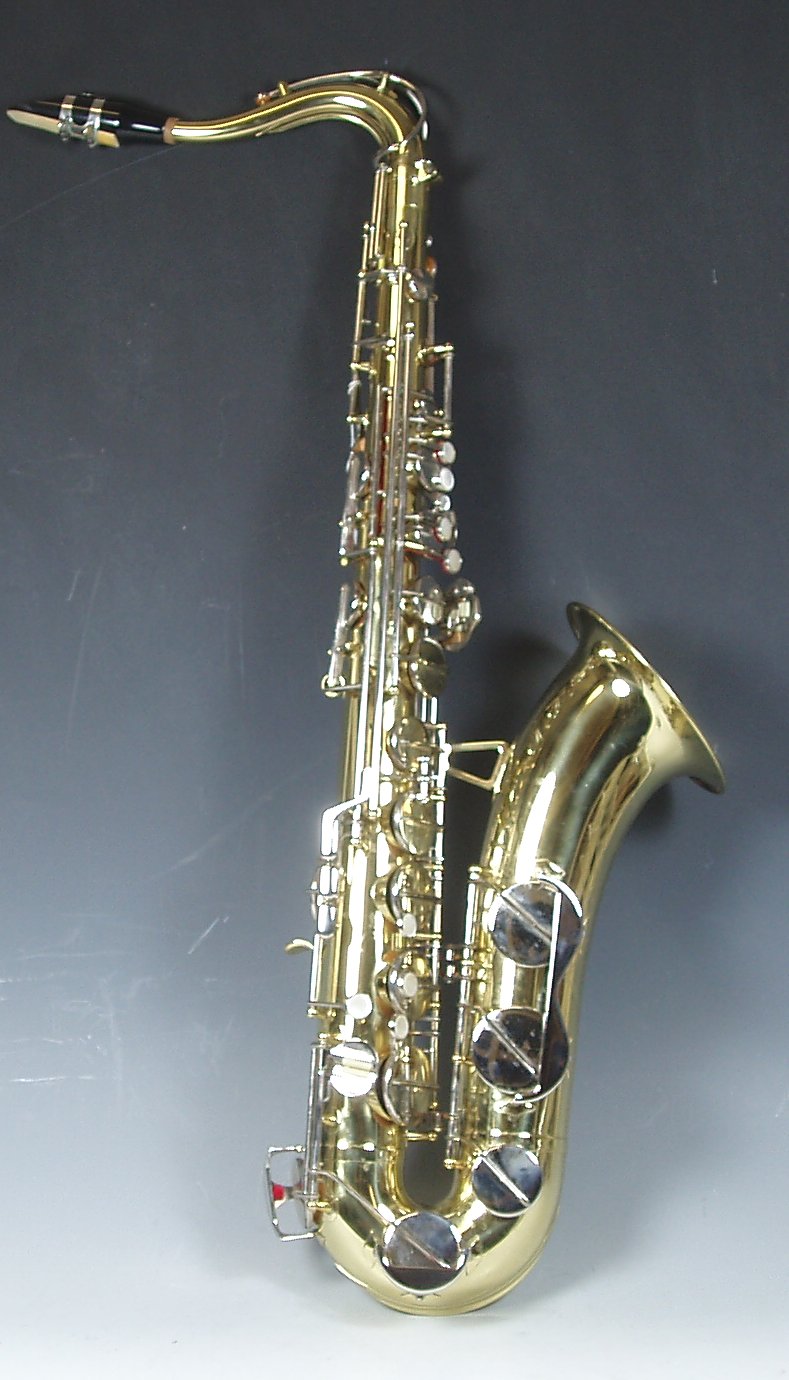 An Alto saxophone,