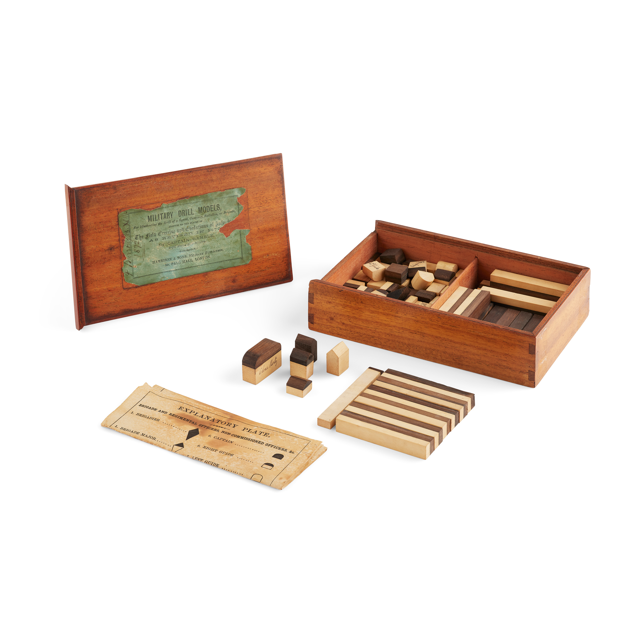 VICTORIAN SET OF WOODEN MILITARY DRILL MODELS