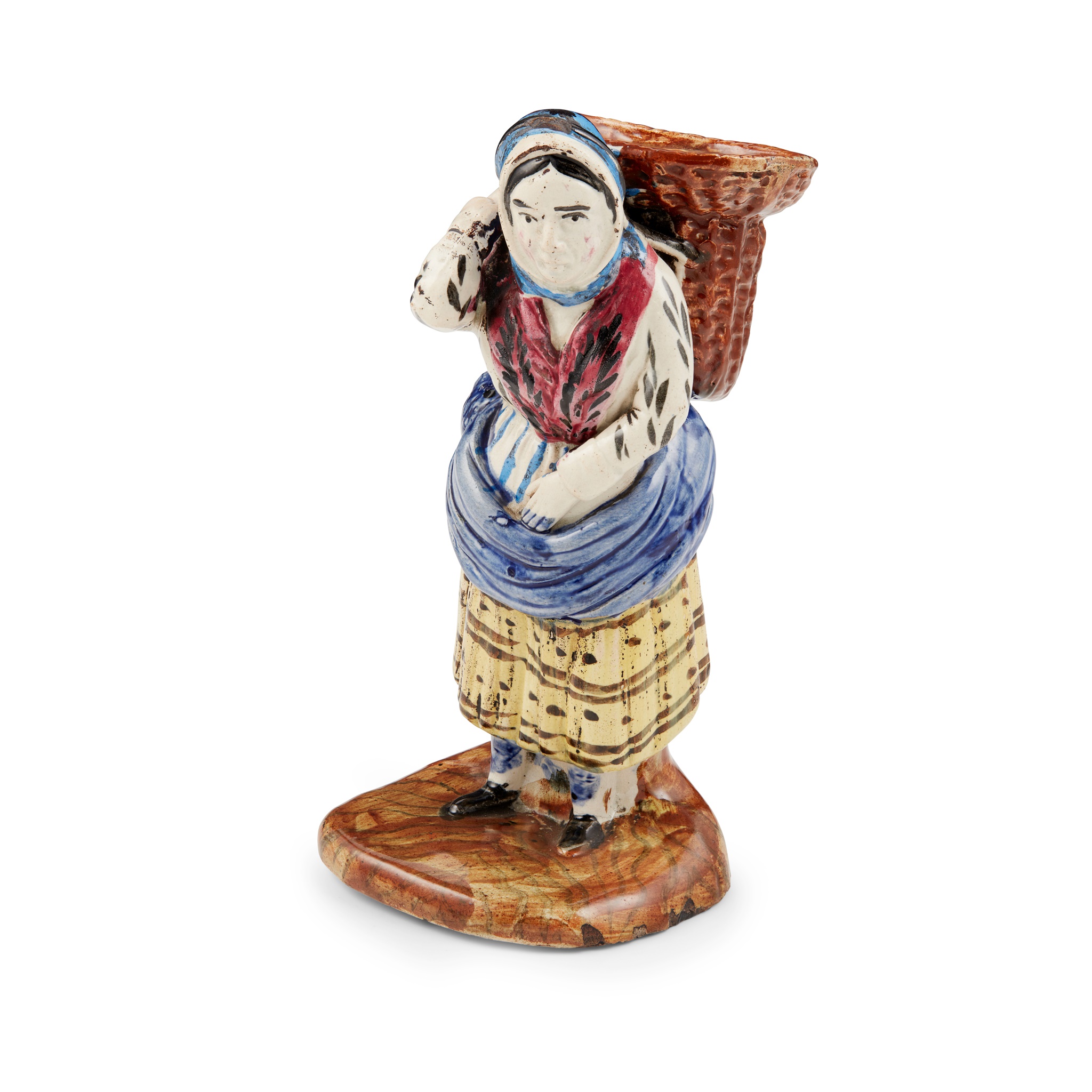 A SCOTTISH EAST COAST POTTERY NEWHAVEN FISHWIFE FIGURE