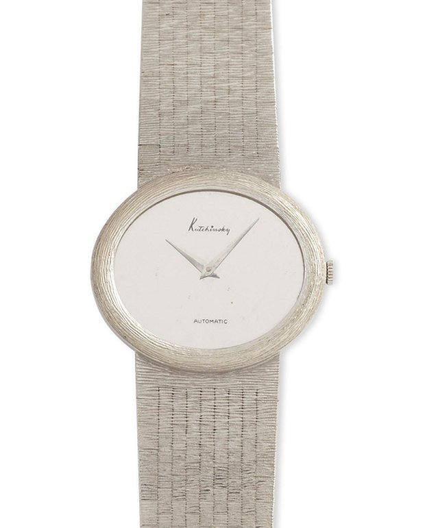 KUTCHINSKY - A 1970's 18ct white gold wrist watch