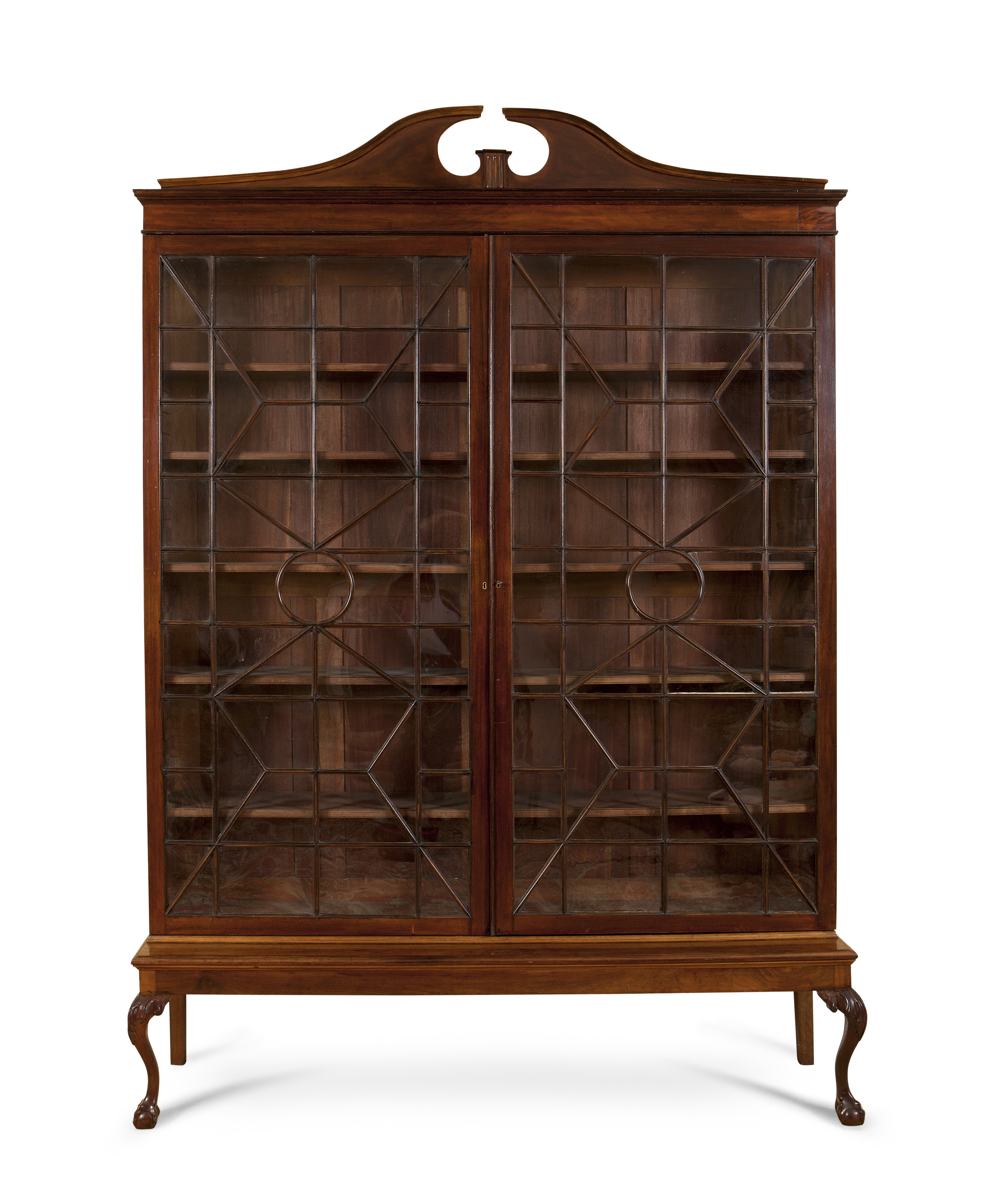 LARGE GEORGE III MAHOGANY BOOKCASE