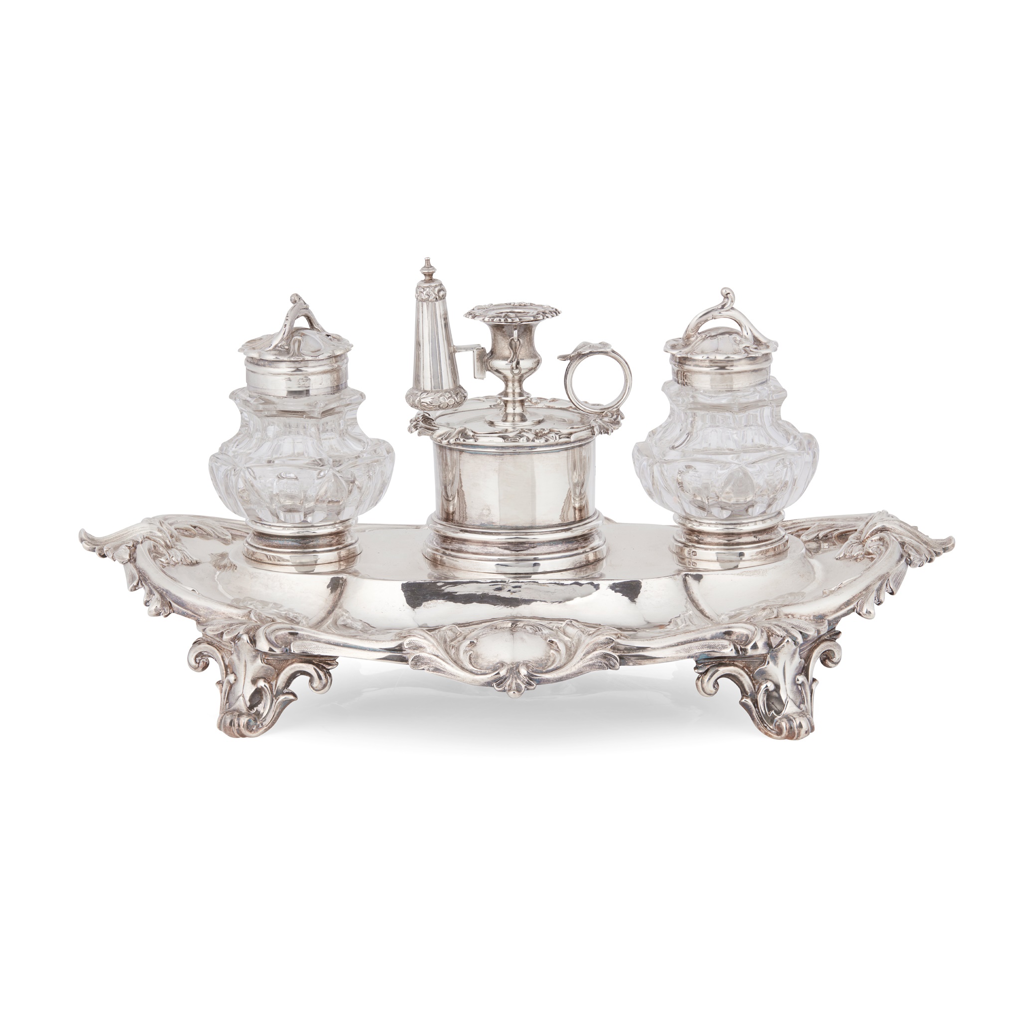 An early Victorian desk set