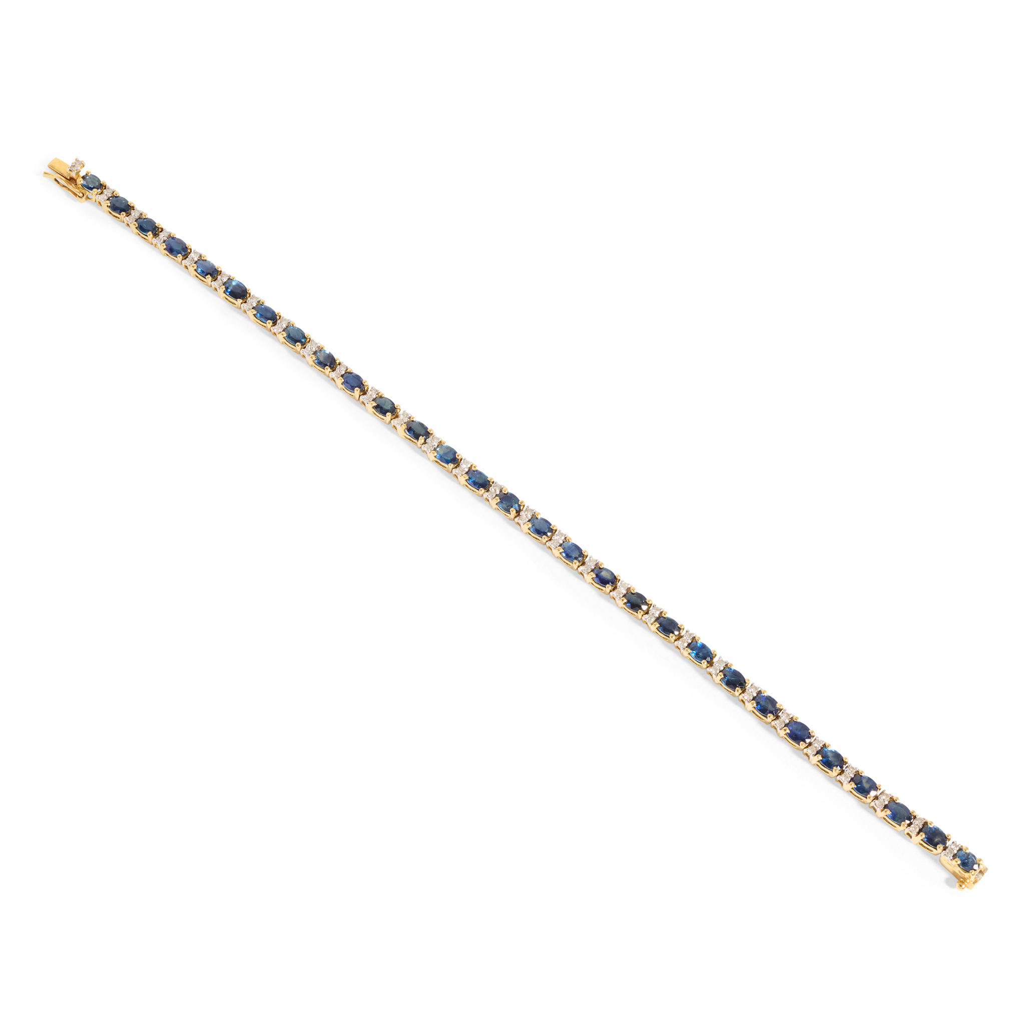 A sapphire and diamond bracelet