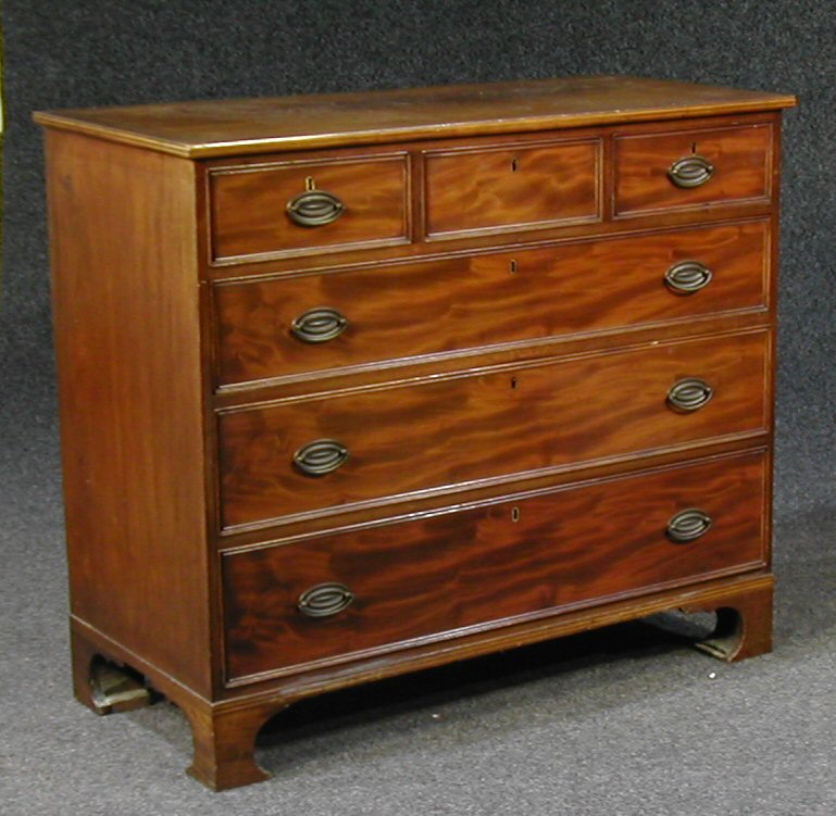 A Regency mahogany chest,