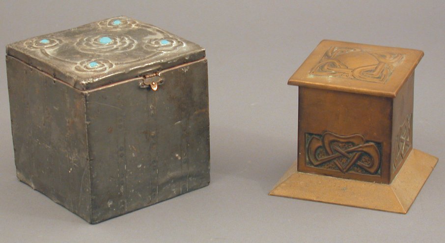 A Scottish school brass inkwell