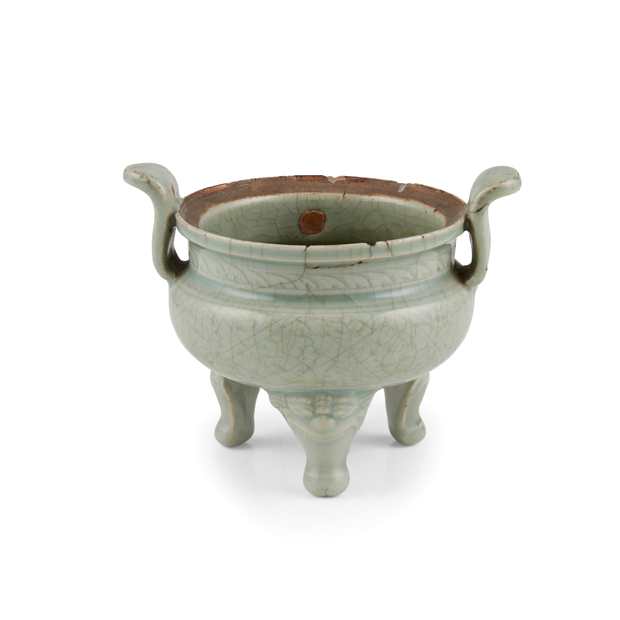 LONGQUAN CELADON-GLAZED TRIPOD CENSER