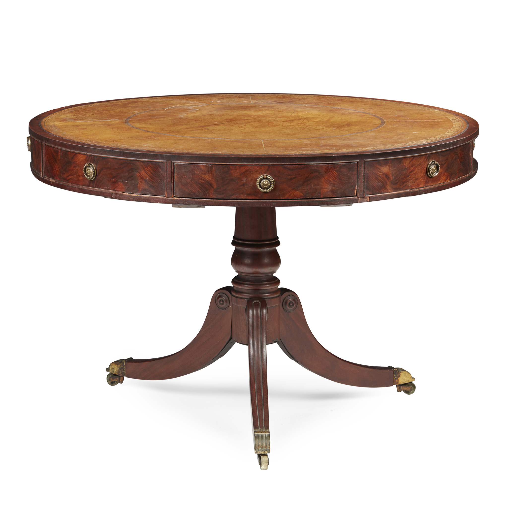 GEORGE III STYLE MAHOGANY DRUM TABLE