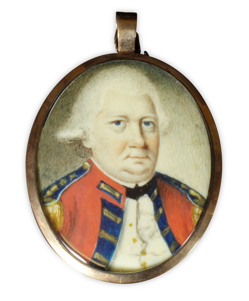 A late 18th century portrait miniature of Colonel Donald MacDonald of the Royal Highland Emigrant Regiment
