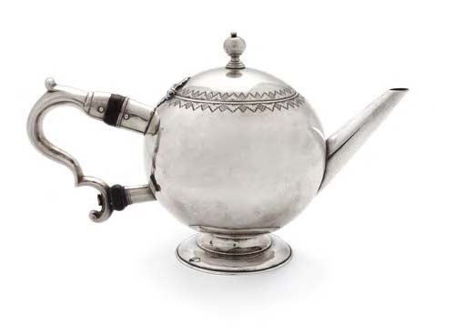 An early George II Scottish silver teapot,