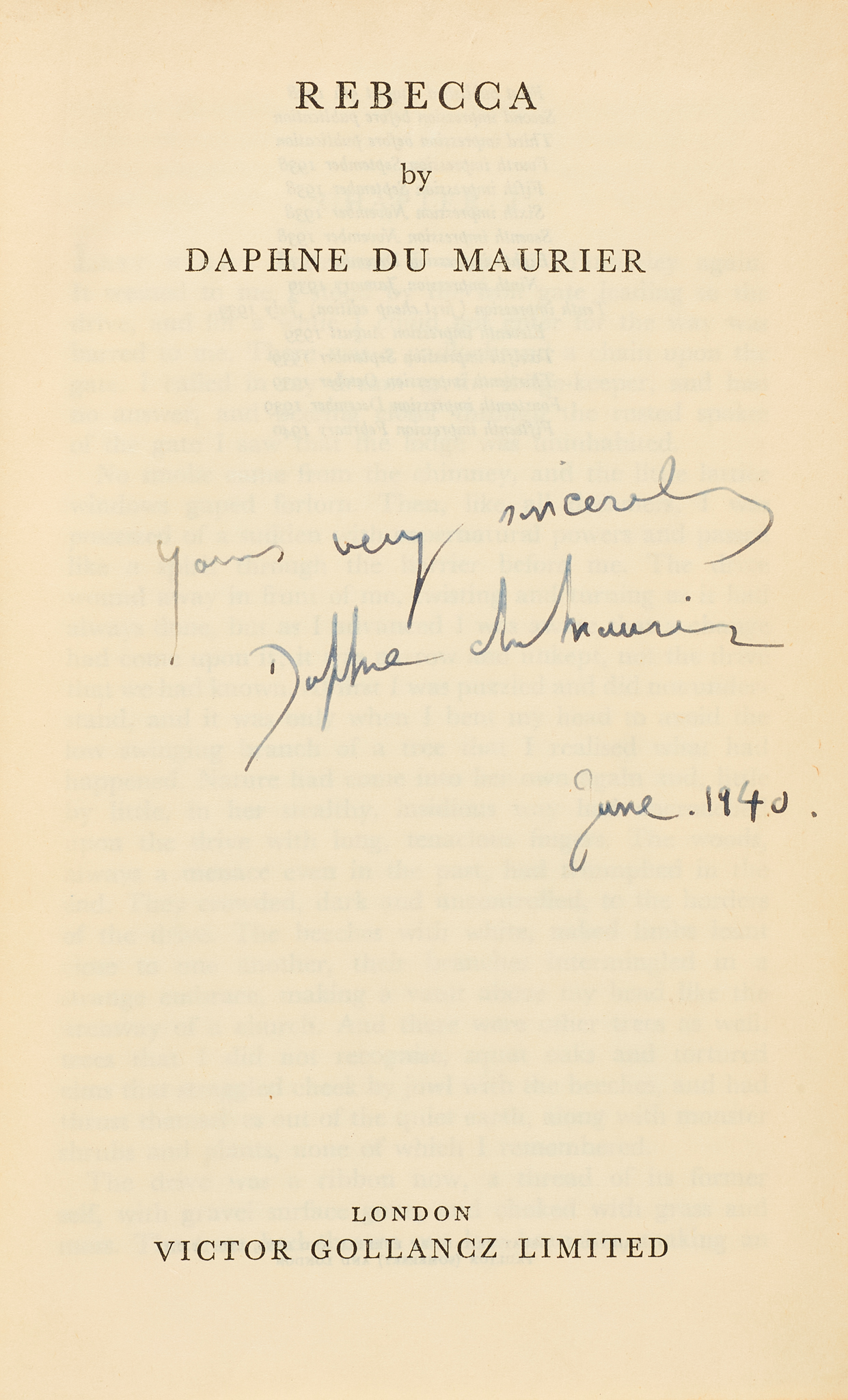 Du Maurier, Daphne (1907-1989)
