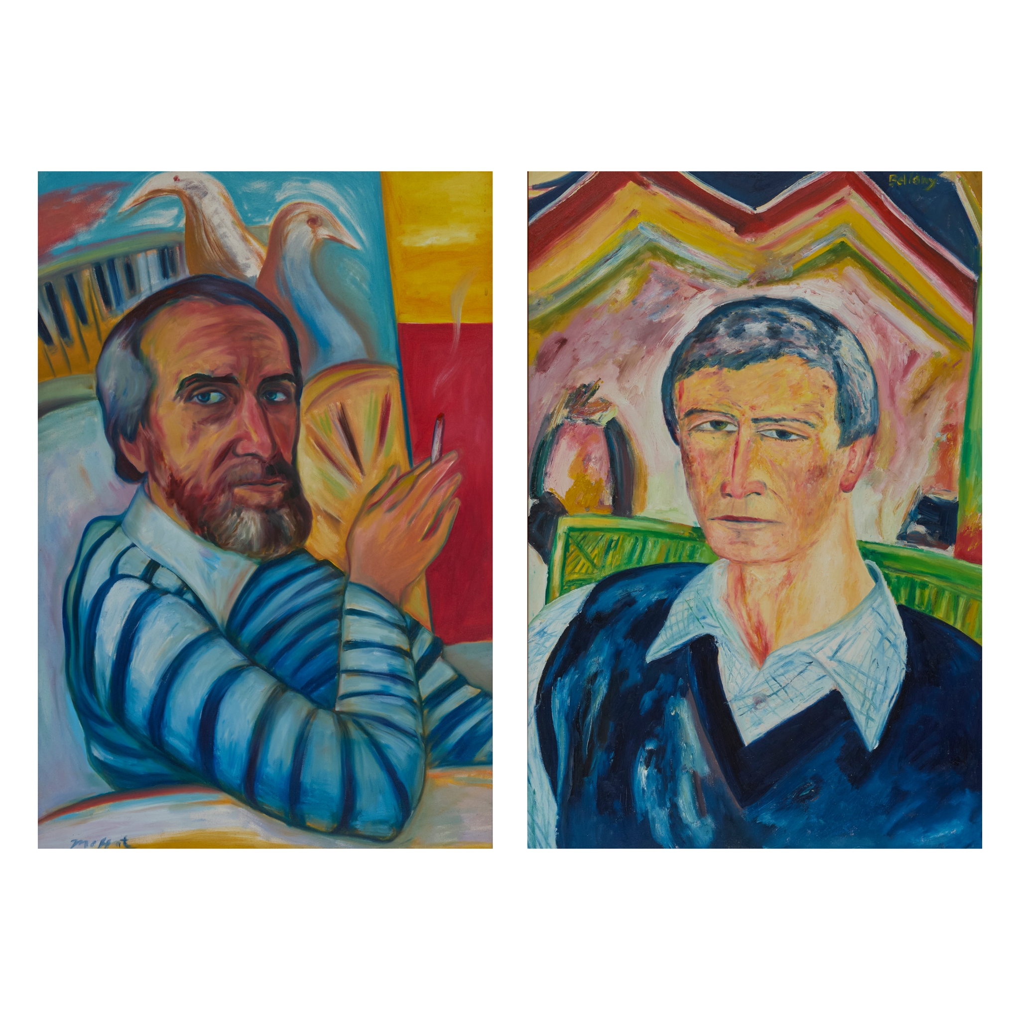 ALEXANDER MOFFAT O.B.E., R.S.A. (SCOTTISH 1943-) & JOHN BELLANY C.B.E., R.A., H.R.S.A. (SCOTTISH 1942-2013)