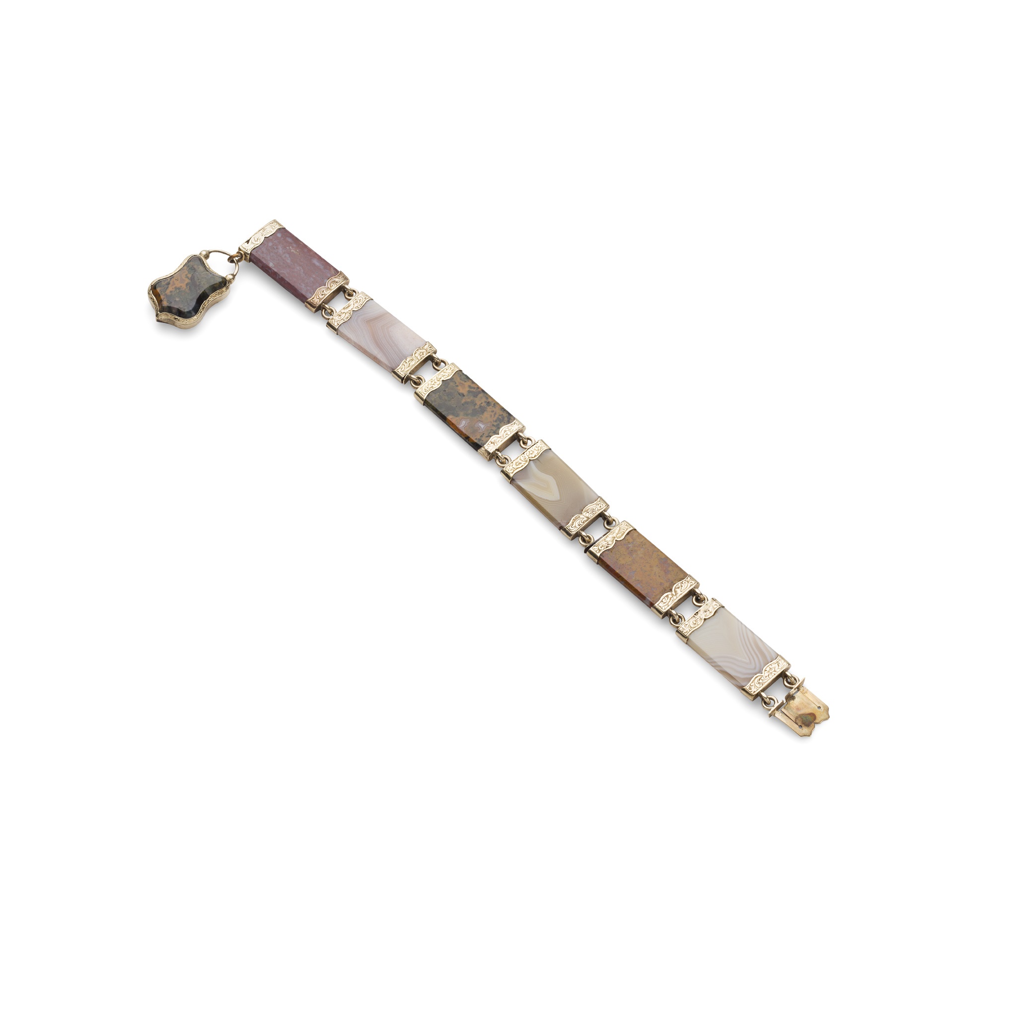 A Victorian Scottish agate bracelet