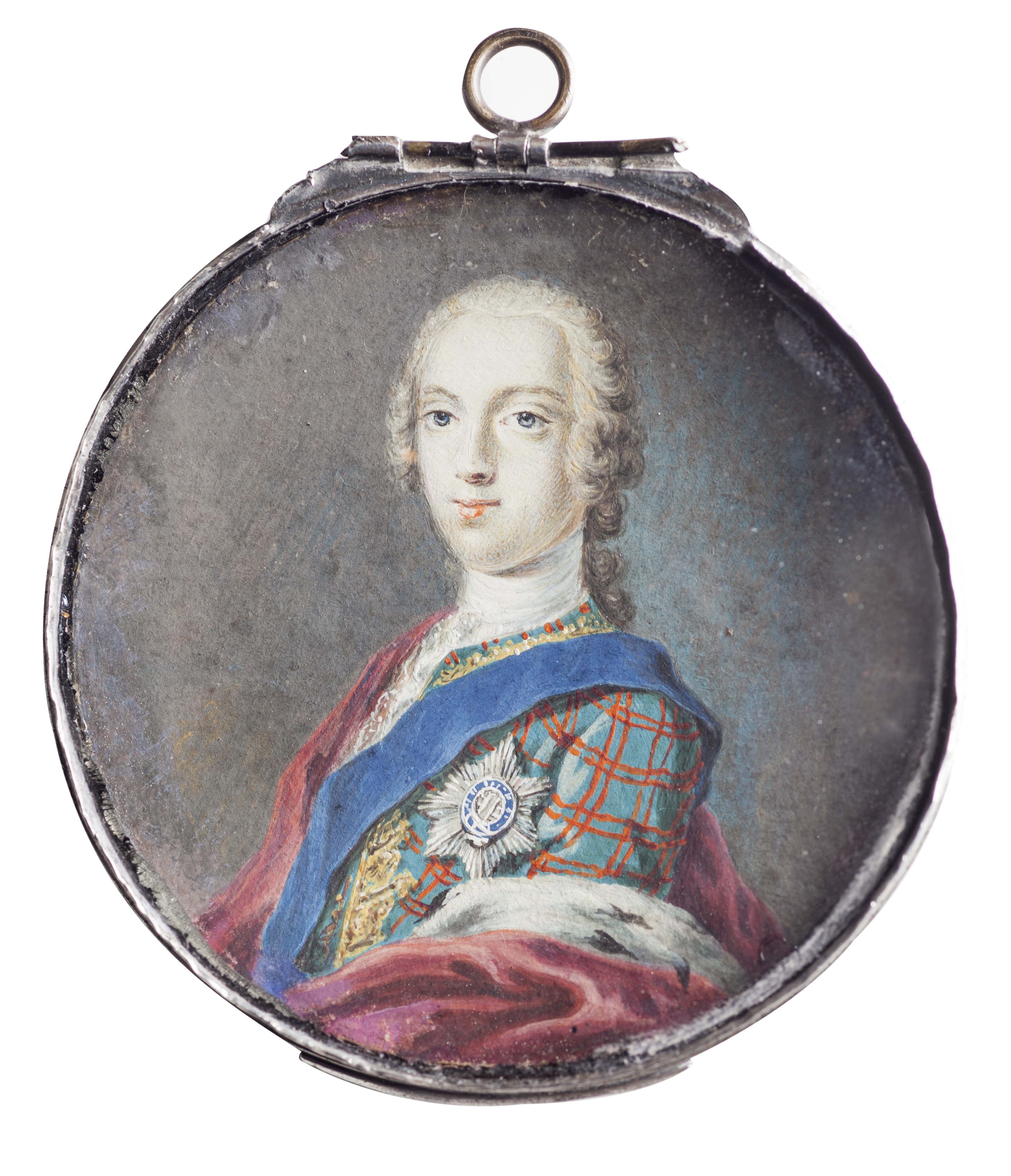 AN 18TH CENTURY PORTRAIT MINIATURE, AFTER SIR ROBERT STRANGE