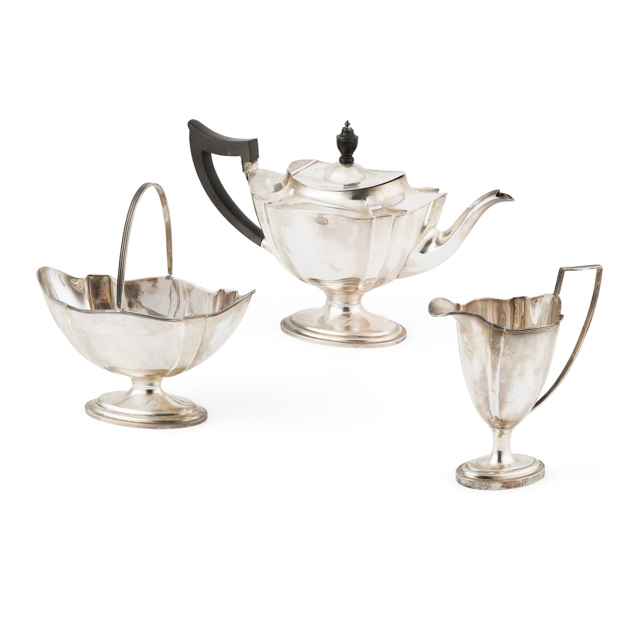 A 1920s THREE PIECE TEA SERVICE