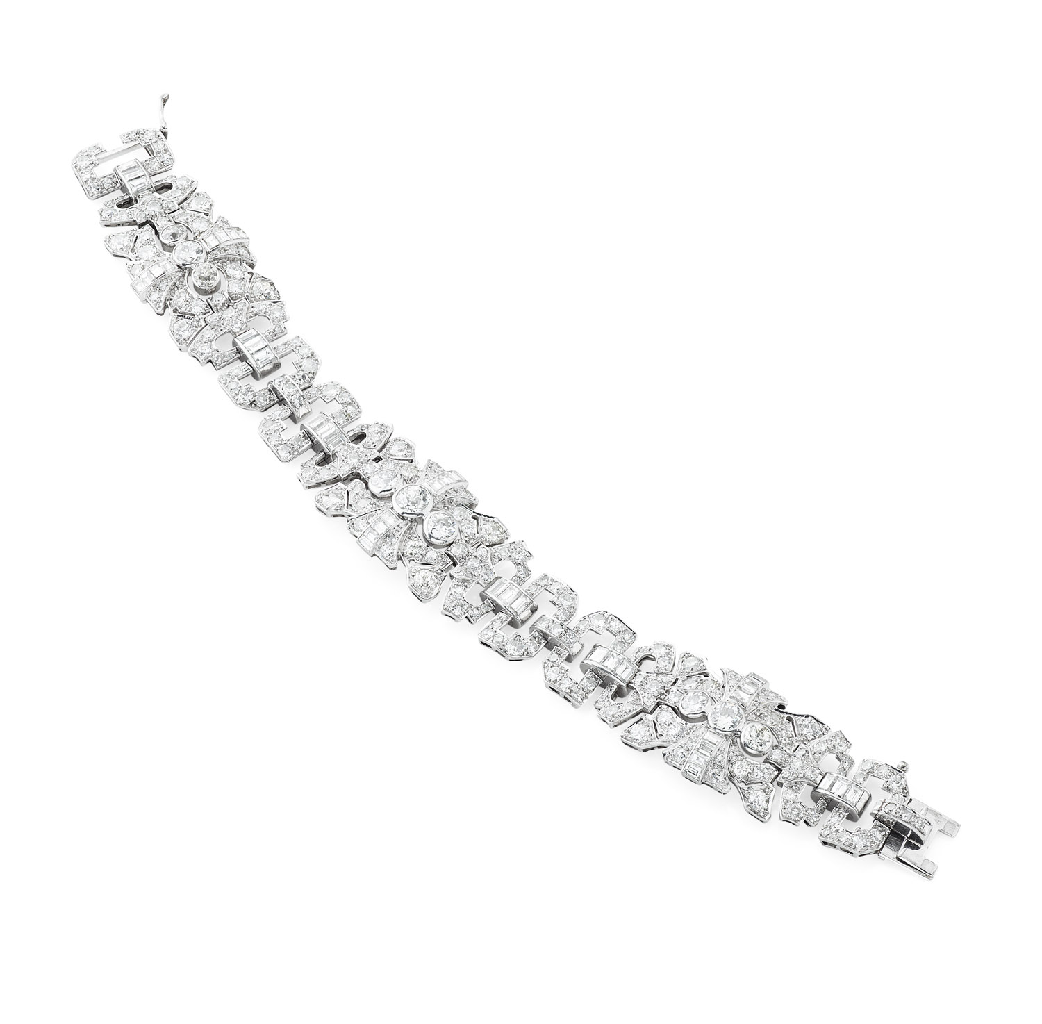An Art Deco diamond set bracelet