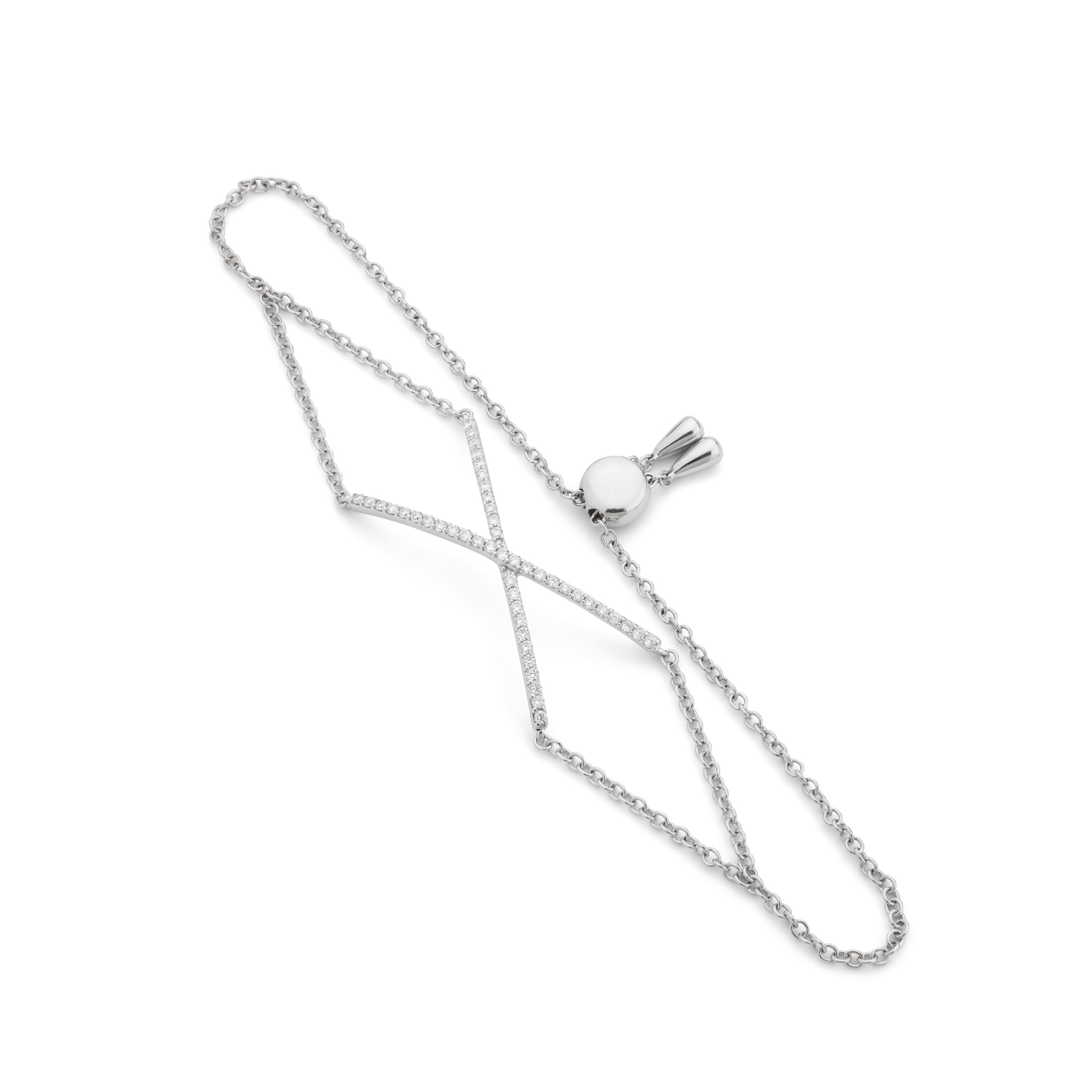 A diamond saltire bracelet
