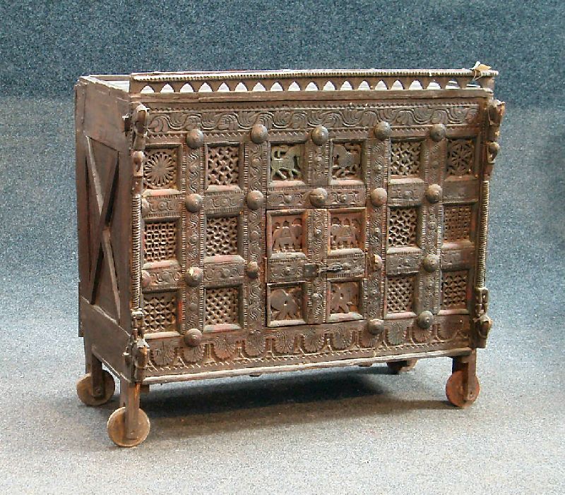 A Rajashtanian stained hardwood cabinet