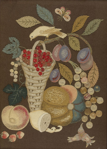 A 19th century felt collage picture,