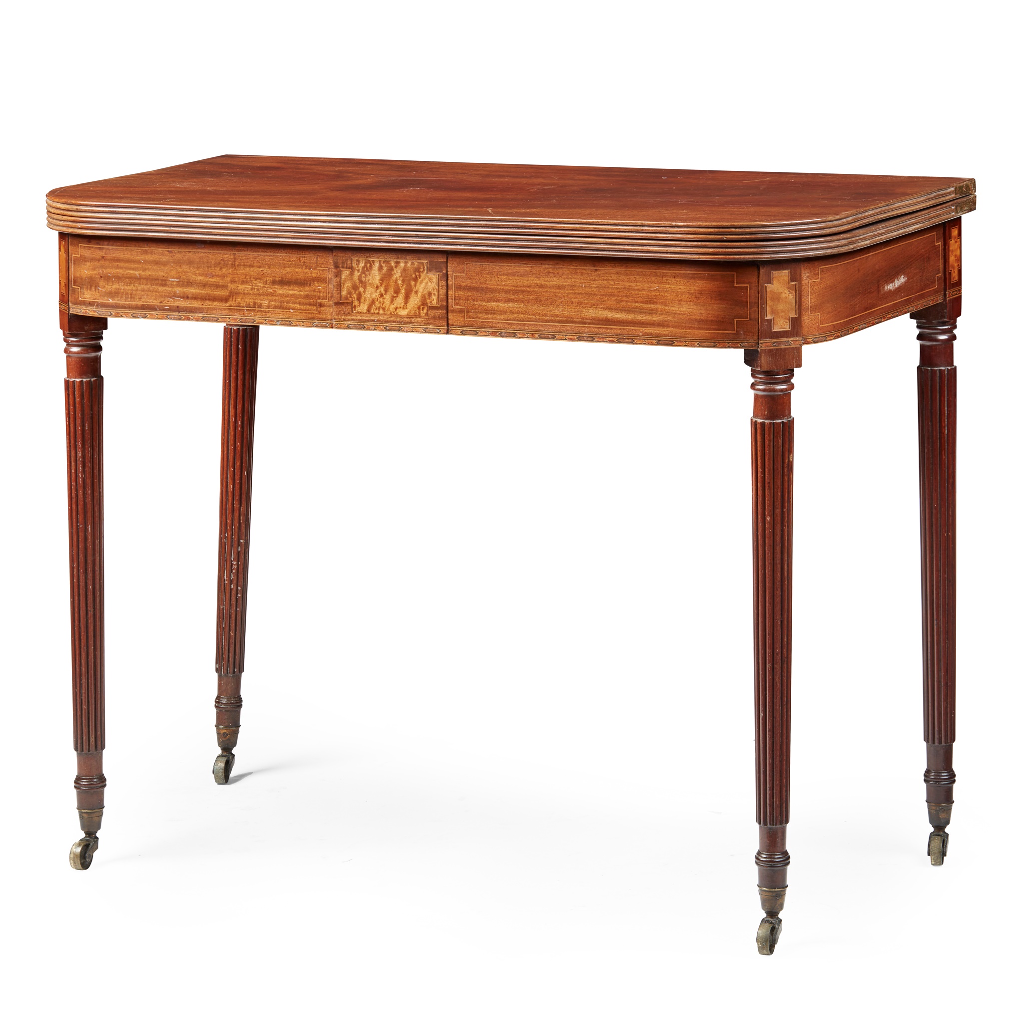 LATE GEORGE III MAHOGANY TEA TABLE