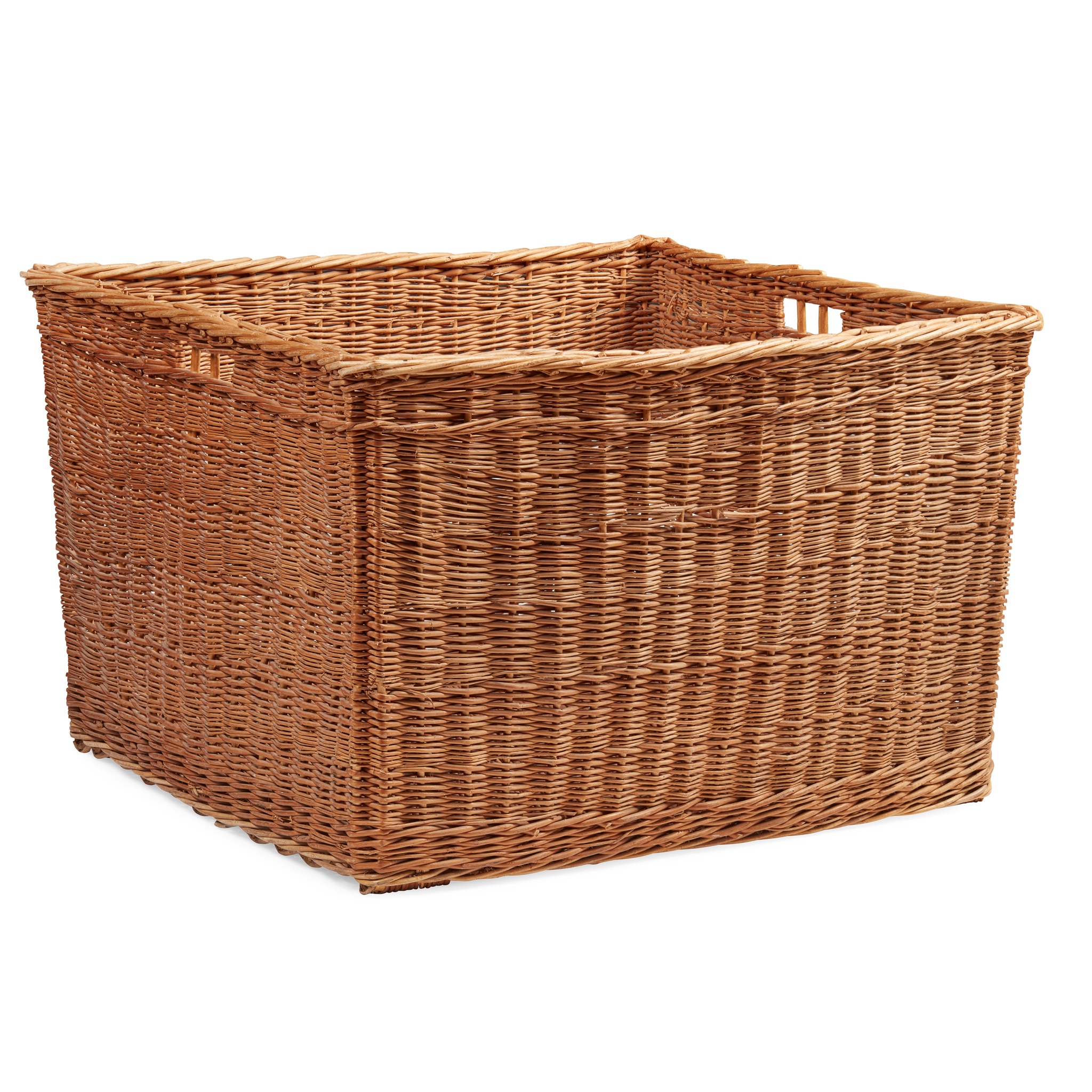 LARGE WICKER LOG BASKET