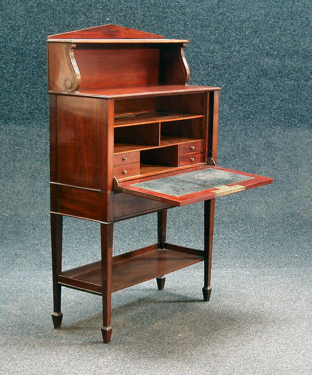 A Regency mahogany secretaire cabinet,
