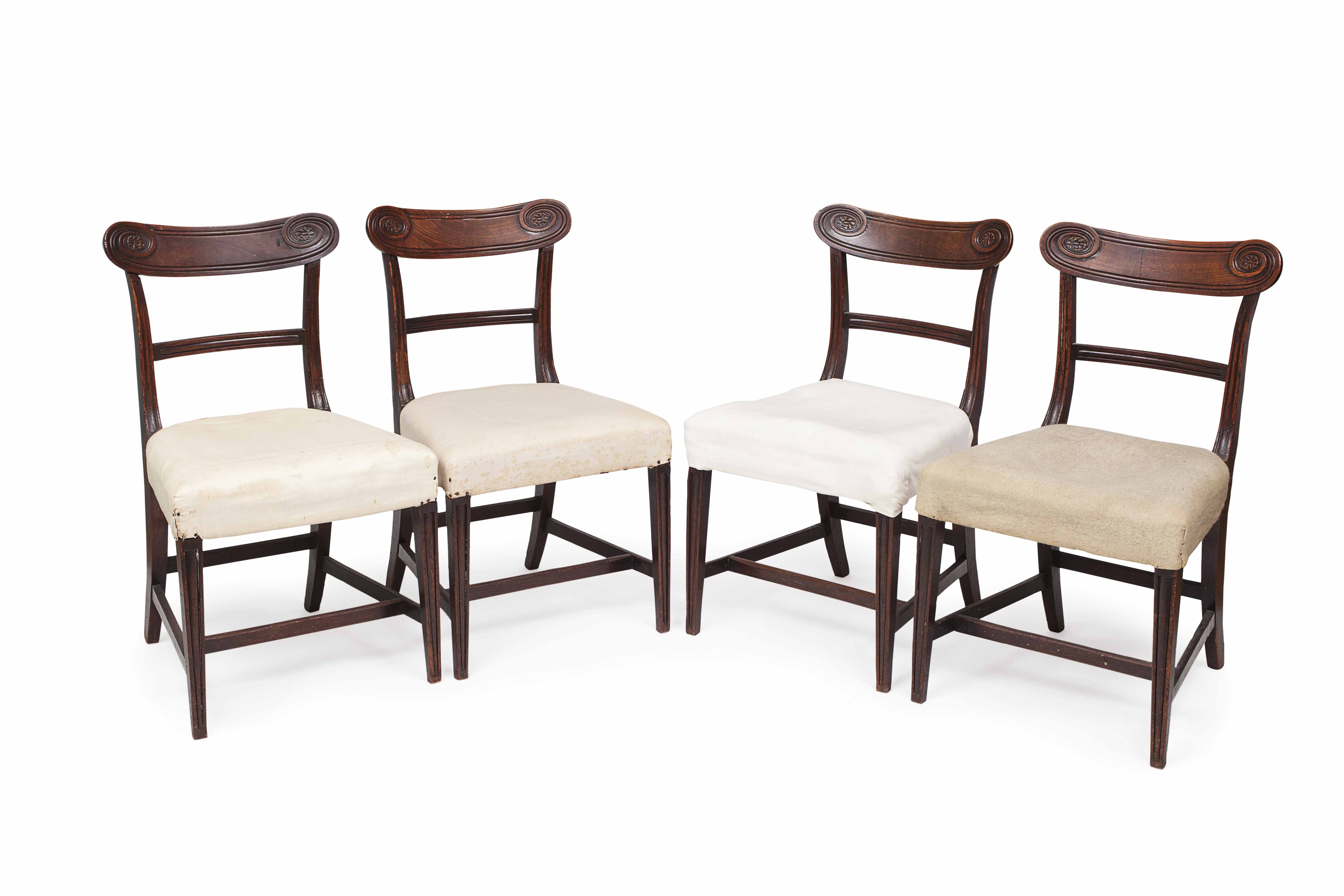 SET OF FOUR REGENCY MAHOGANY DINING CHAIRS