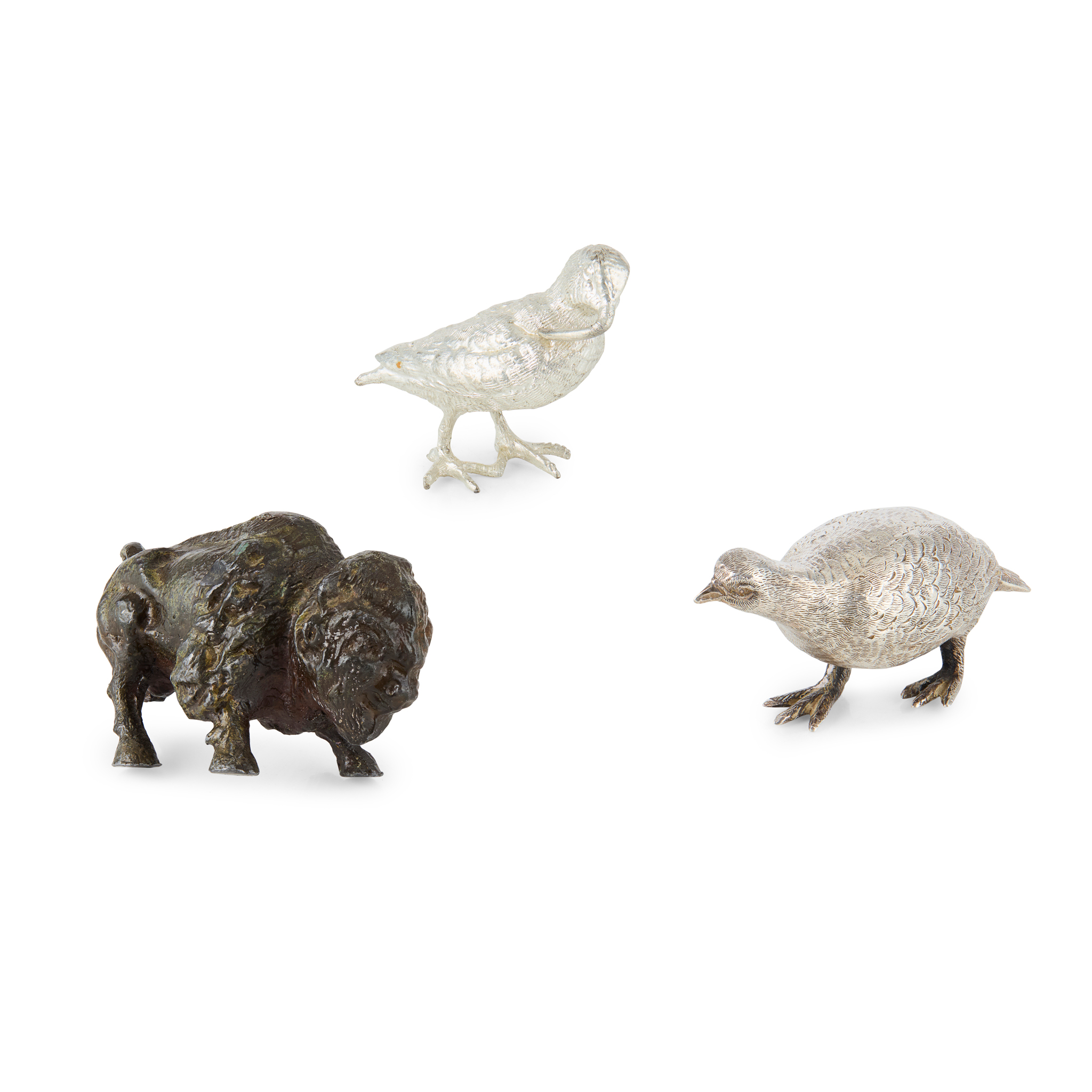 A 1970s MINIATURE MODEL OF A GROUSE