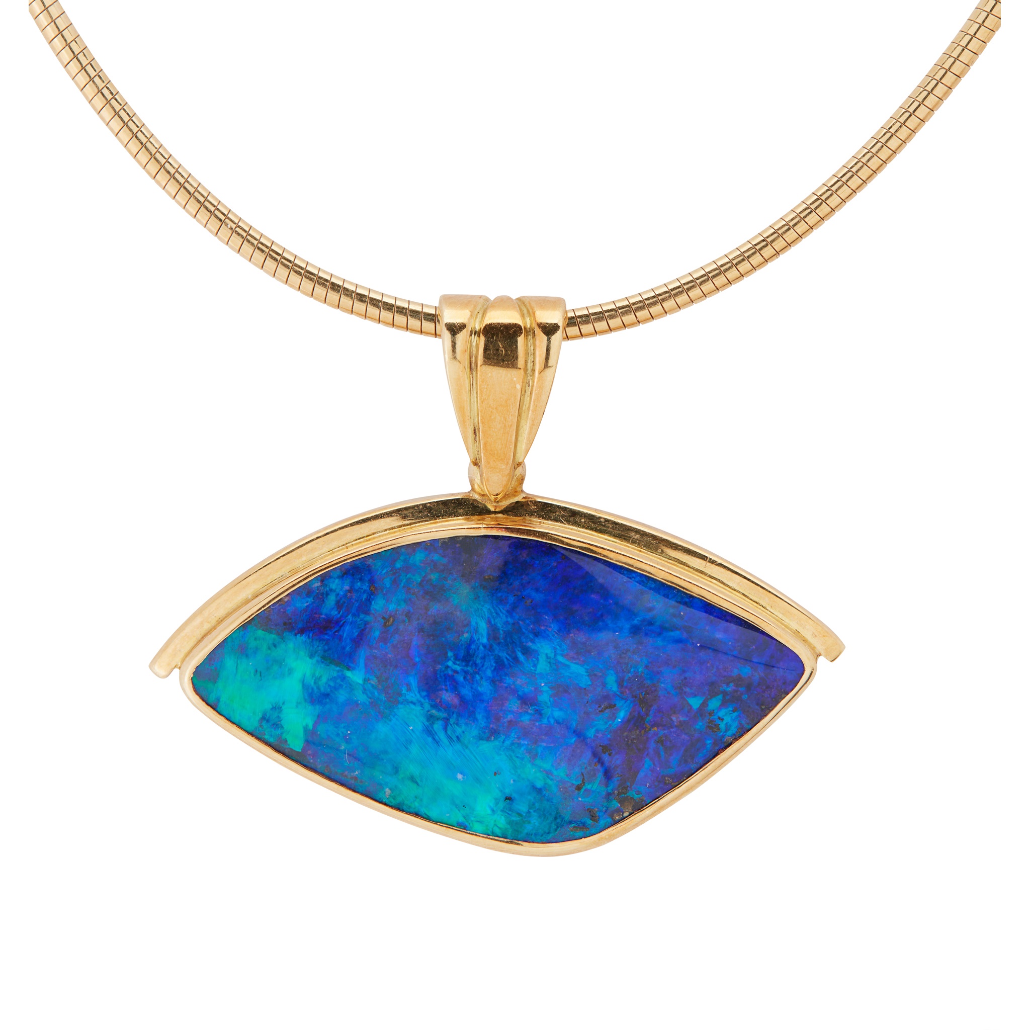 A black opal pendant