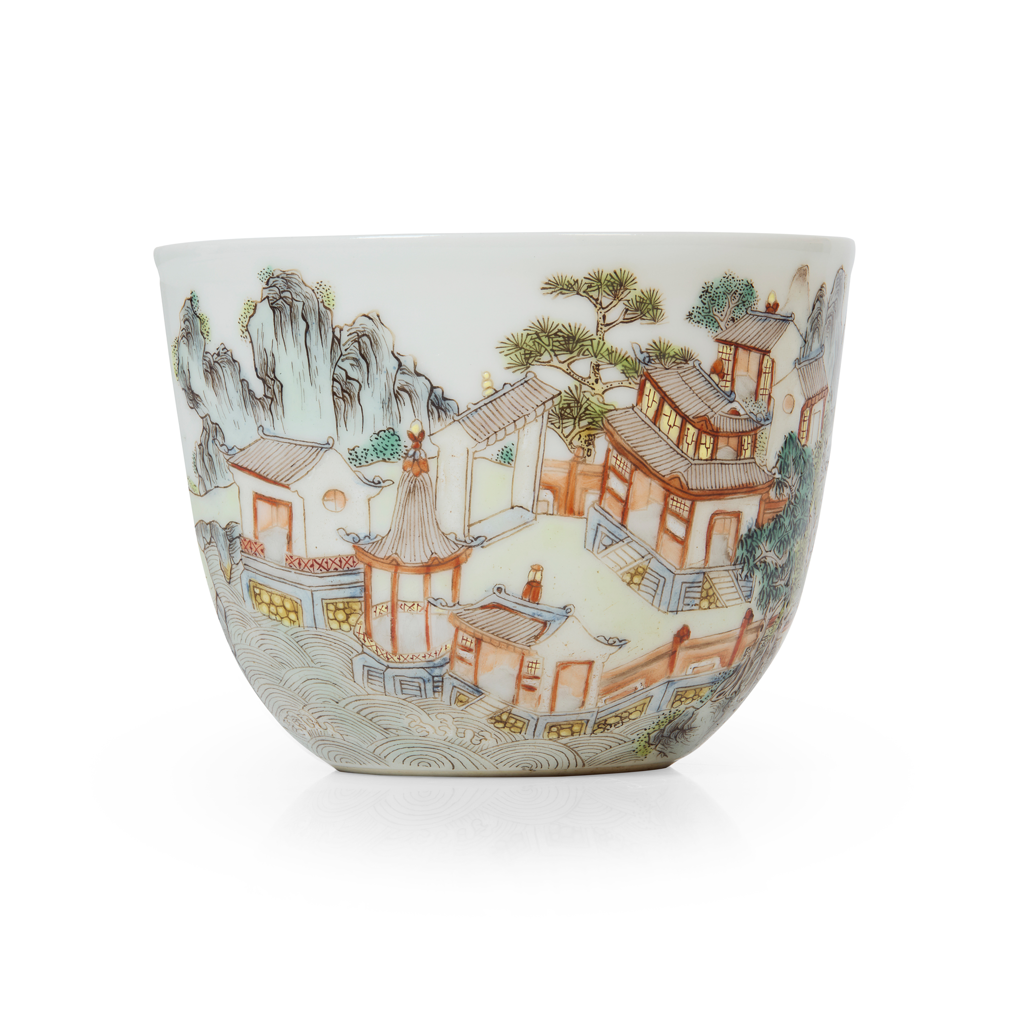 CHINESE FAMILLE ROSE 'LONGEVITY' CUP