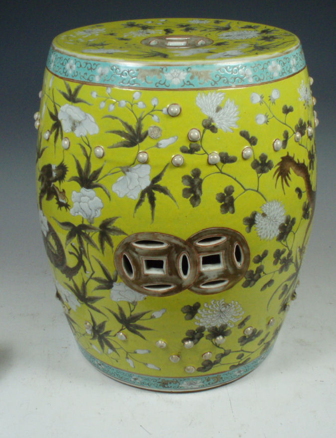 Two 20th century Canton garden seats