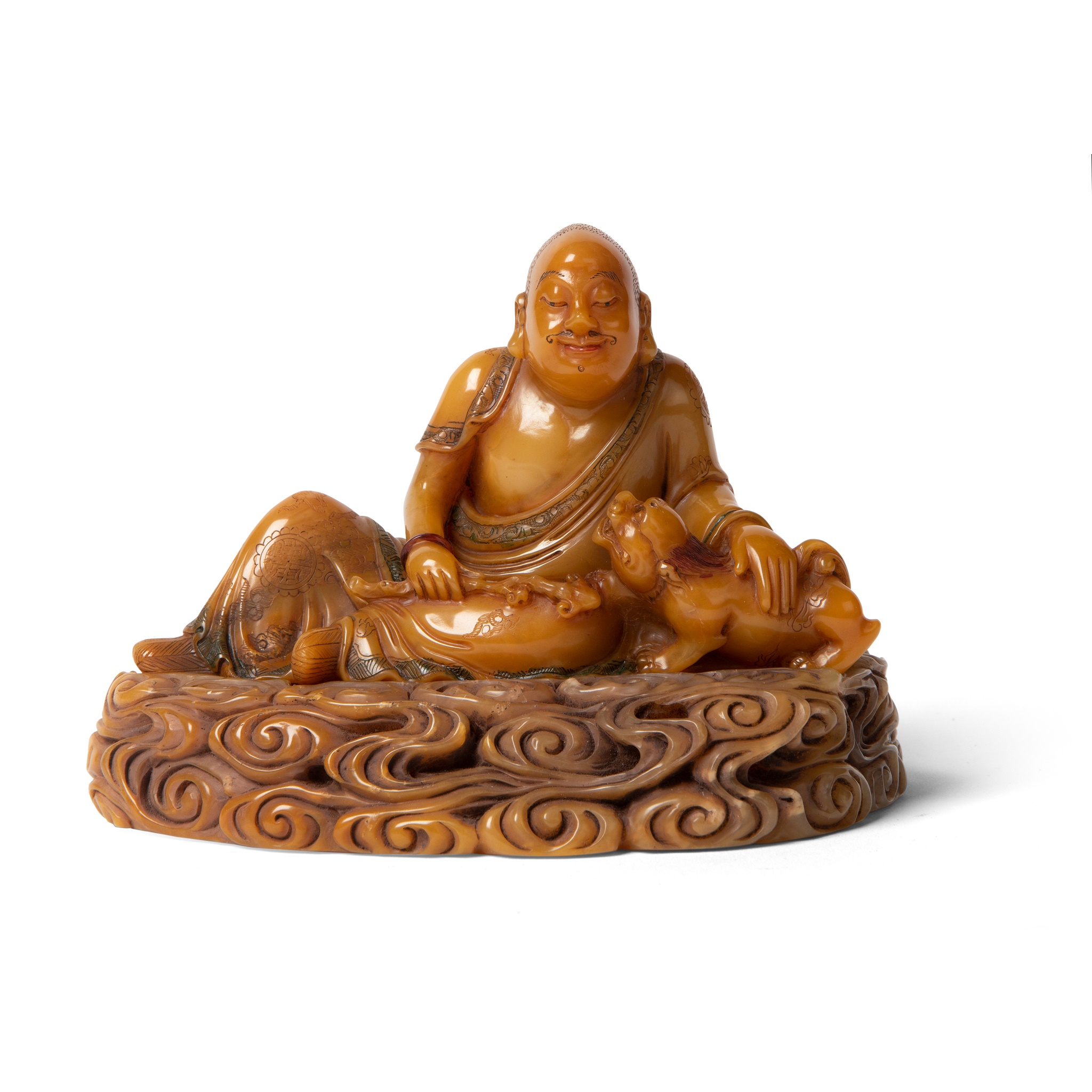 SOAPSTONE CARVING OF AN ARHAT