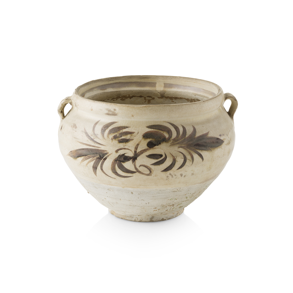 PAINTED CIZHOU TWIN-HANDLE JAR