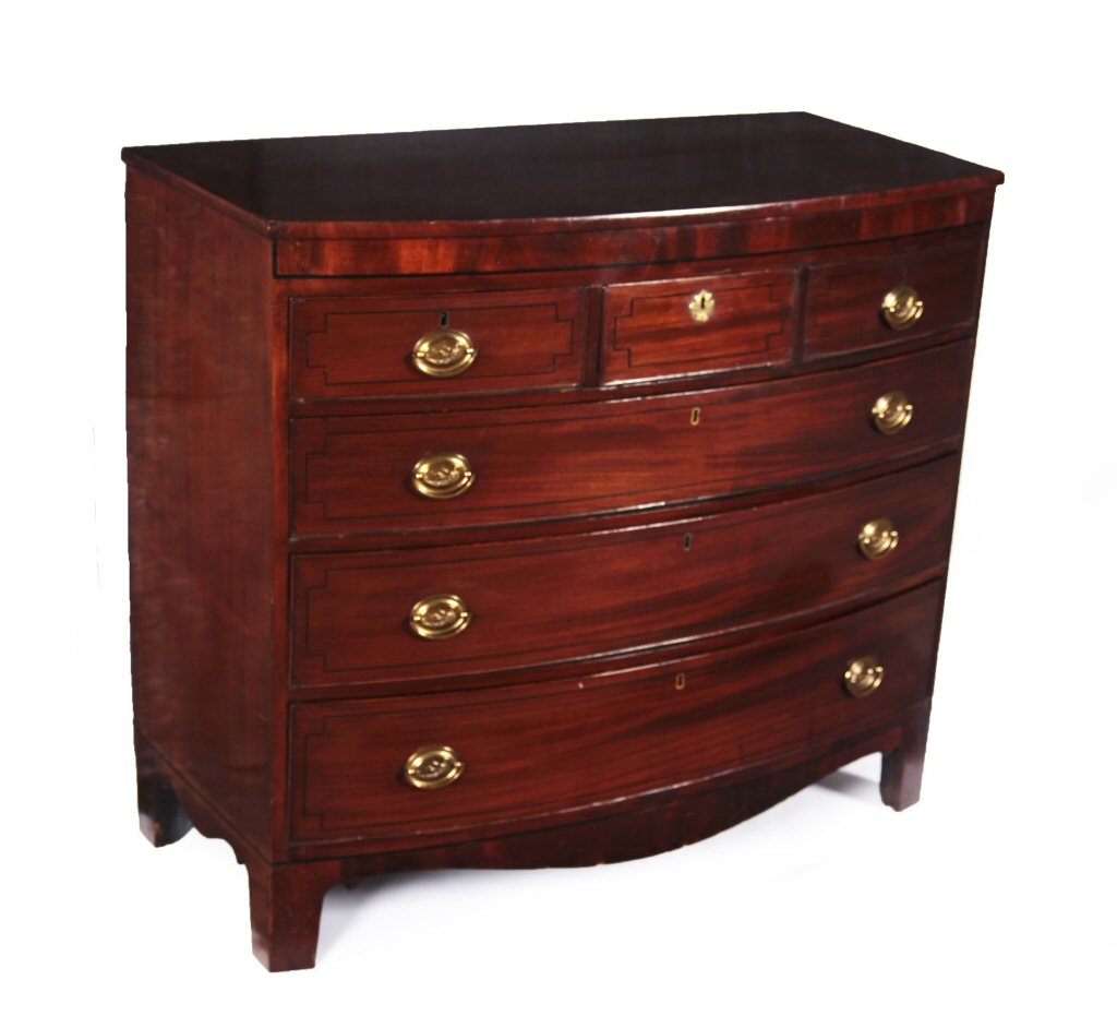 REGENCY MAHOGANY BOWFRONT CHEST